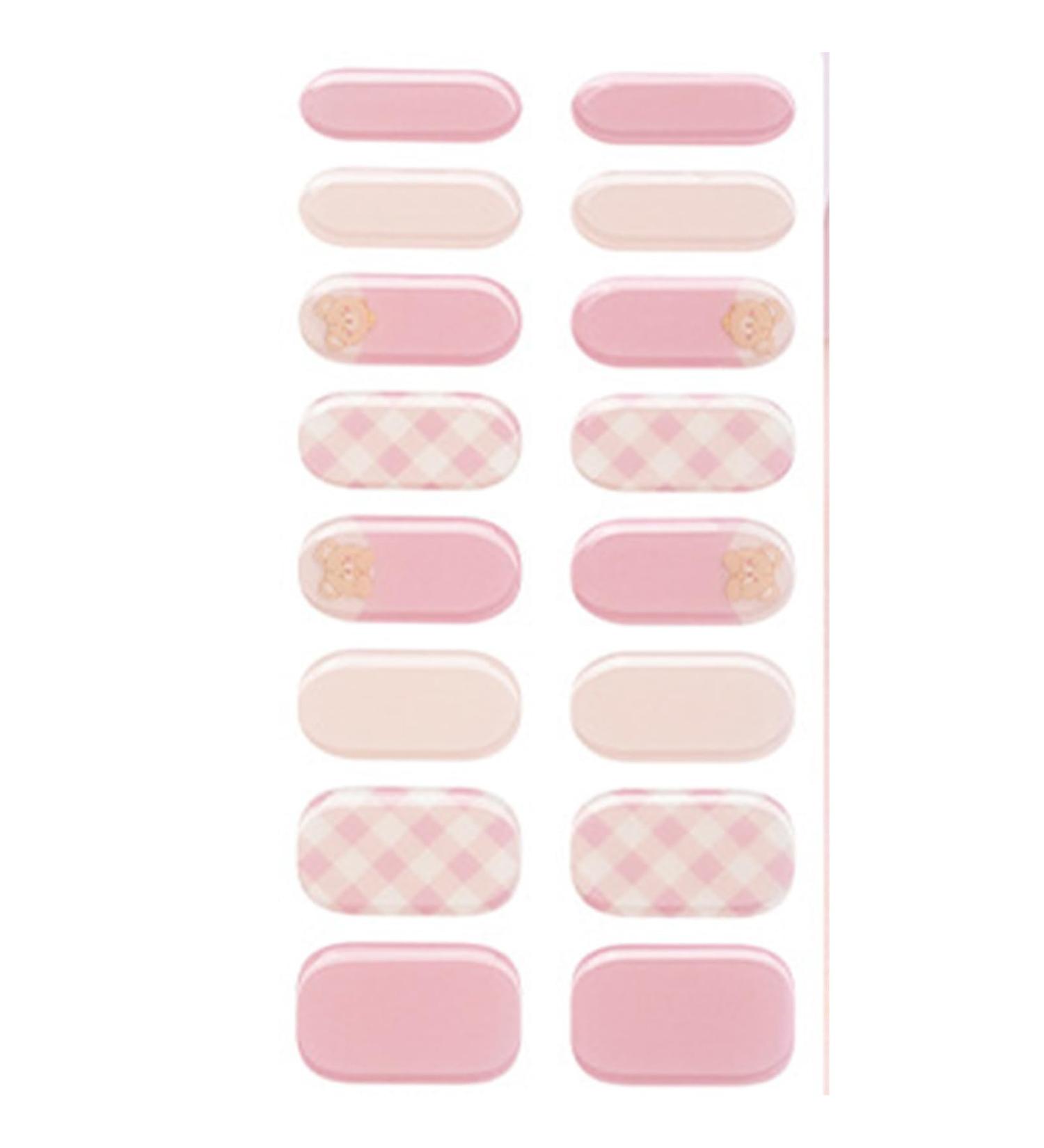 Semi Cured Gel Nail Strips Long Lasting Gel Nail Stickers Waterproof Nail Wraps UV Nail Polsih Stickers for Women Nail Art Decals Nail Accessories Bsg0262 - Buy Online on GoSupps.com