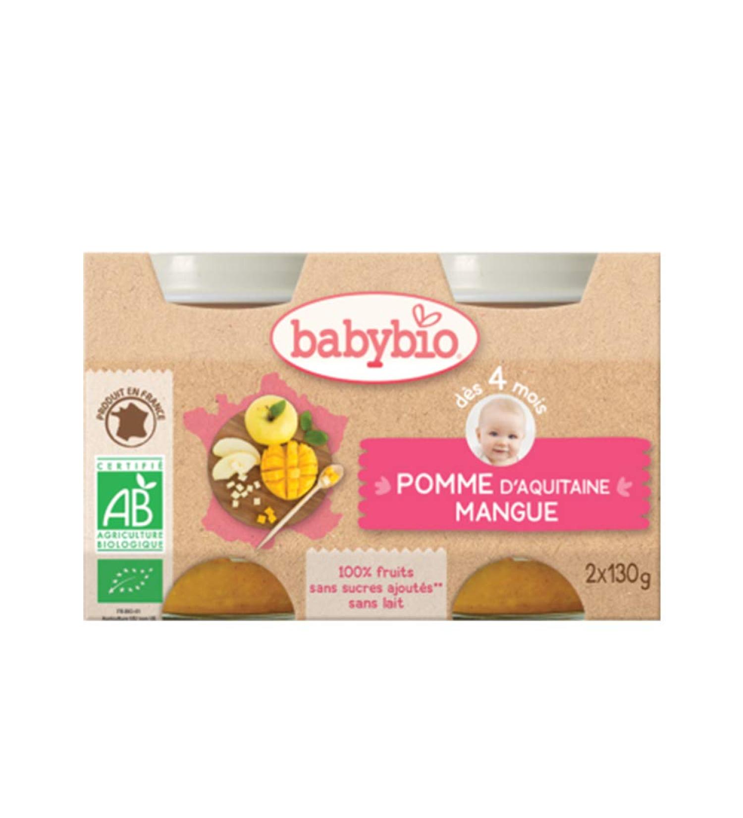 BabyBio Babybio Mango Apple from Nouvelle-Aquitaine from 4 months 2 x 130g