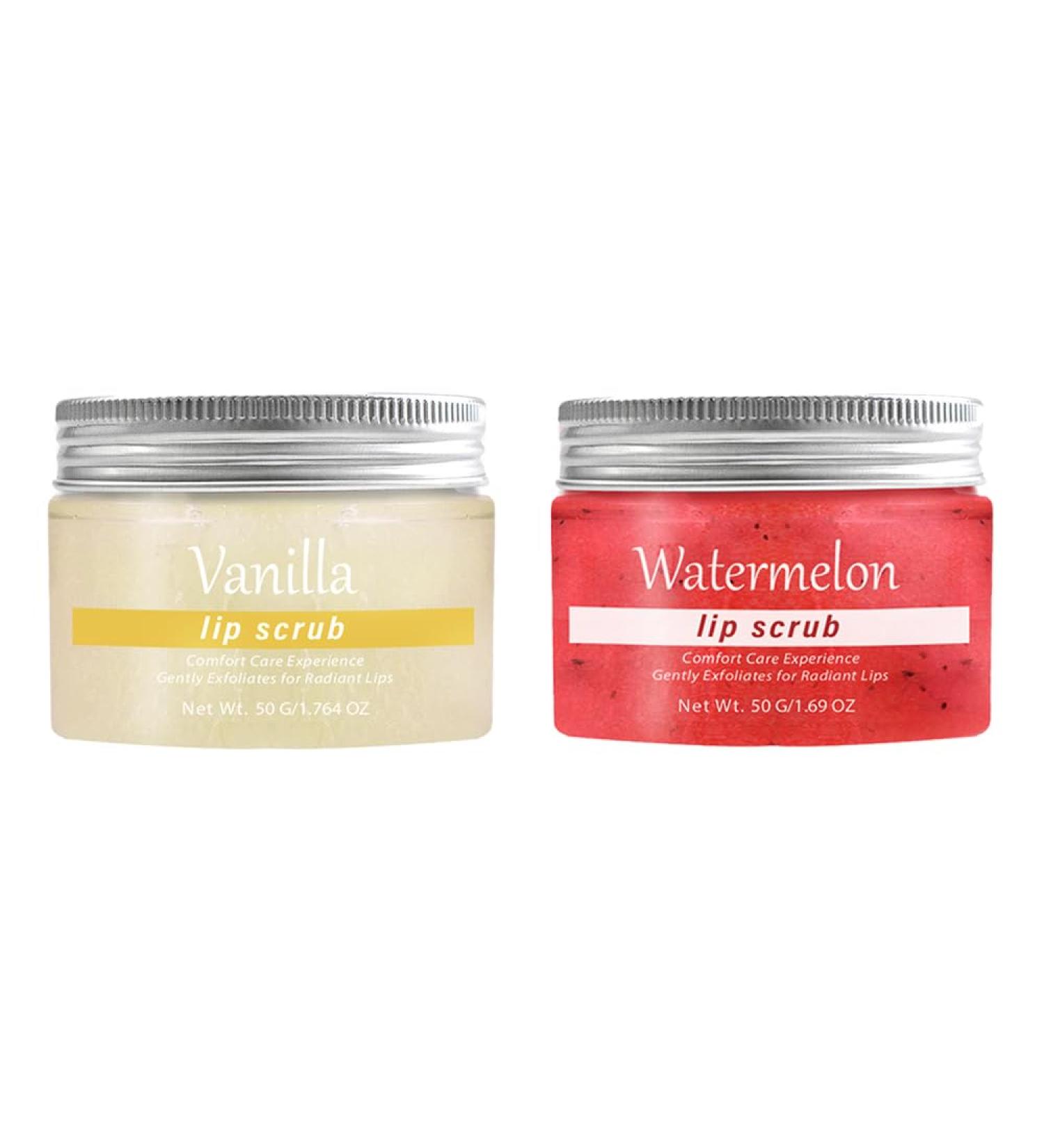 Generic Vanilla & Watermelon Sugar Lip Scrub 2-Pack Exfoliator & Moisturizer for Dry Cracked Lips 3.4 oz - Buy Online on GoSupps.com