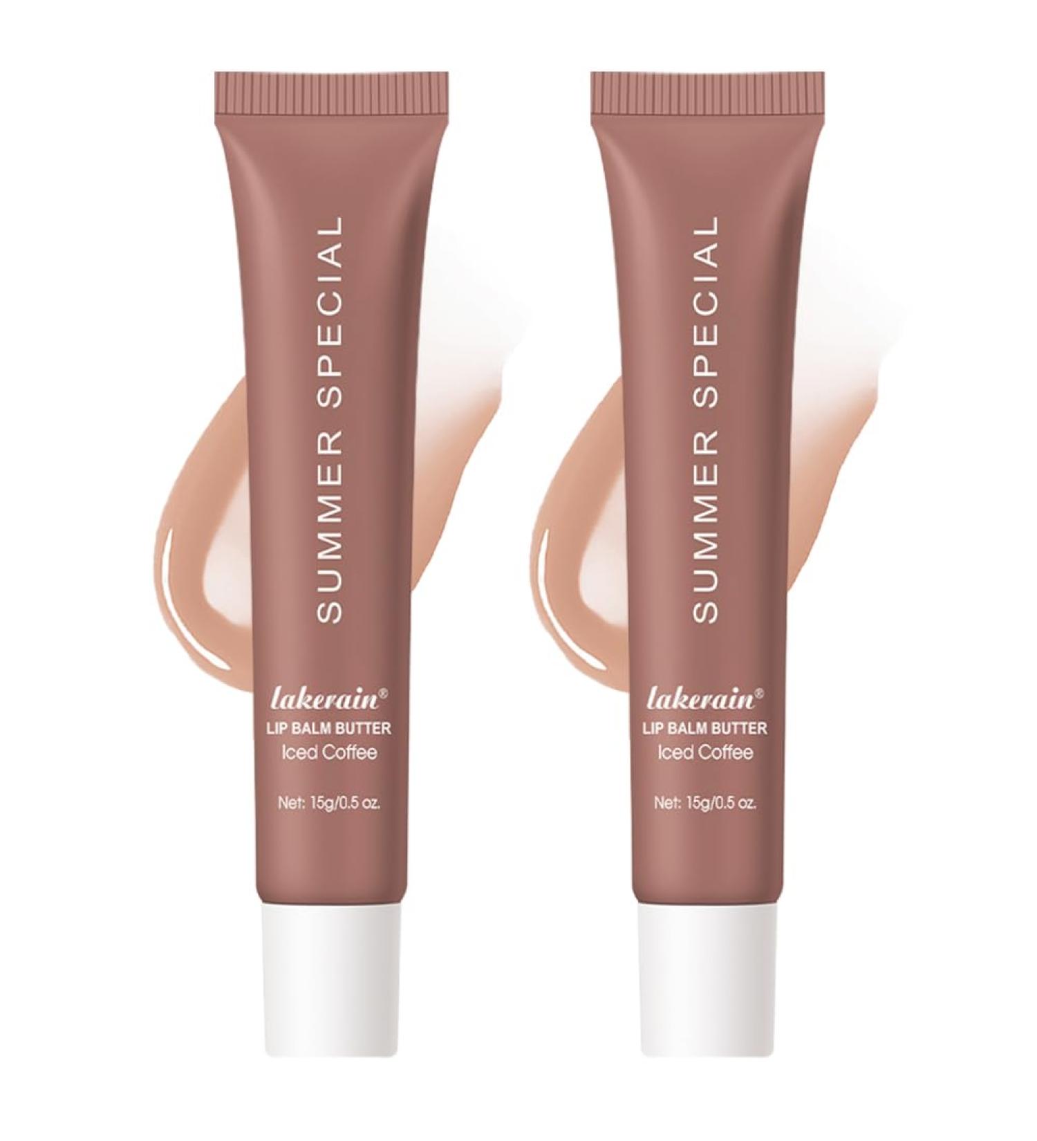 Lip Balm Lip Butter Balm for Hydration Shine Mini Neutrals Lip Care Prouct Moisturizing Tinted Butter Lip Balm Gloss Hydrating Lip Oil for Women (2PCS) - Buy Online on GoSupps.com