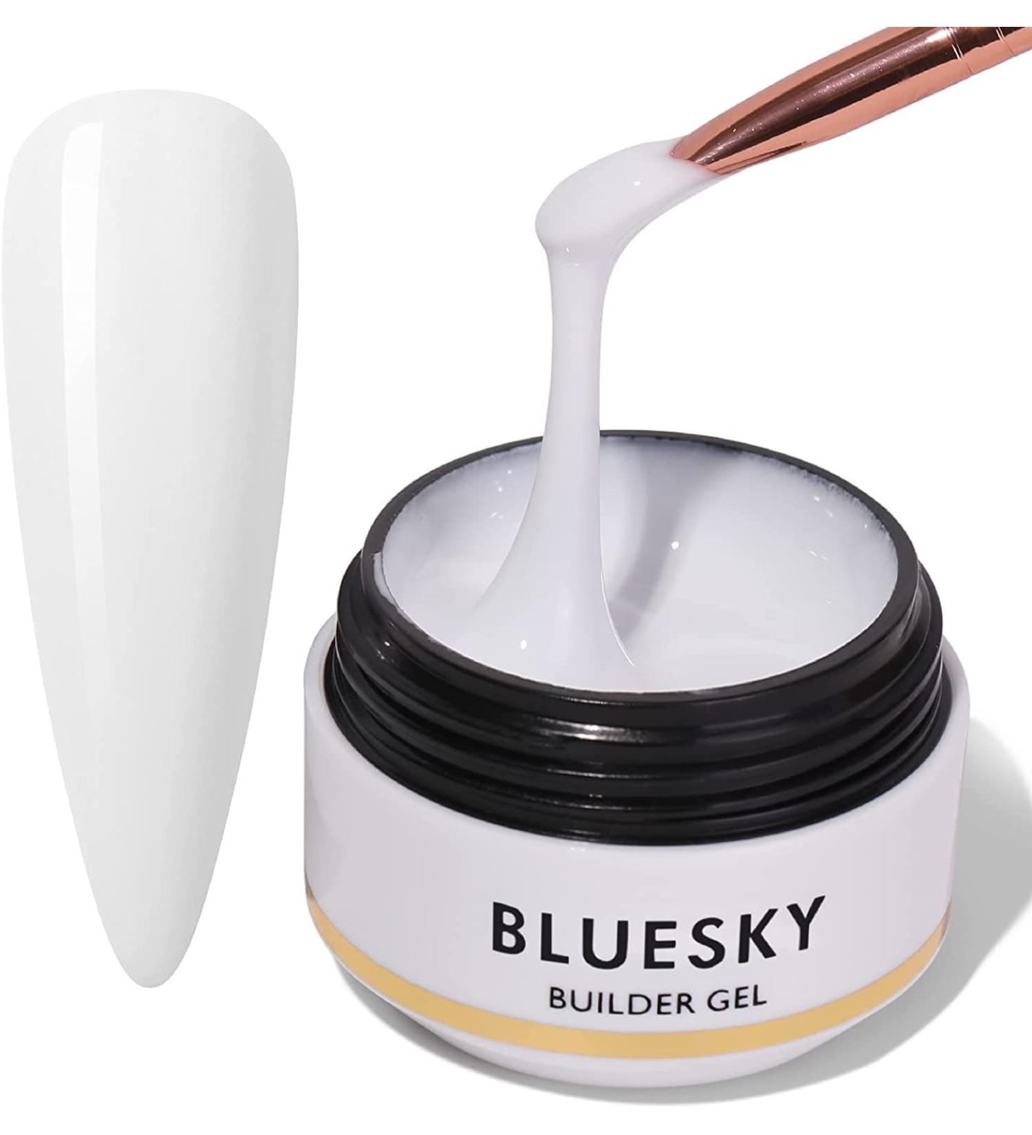 Bluesky White Builder Gel Nail Polish for Nail Extension & Strength - 15ml (Pack of 1) - Buy Online on GoSupps.com