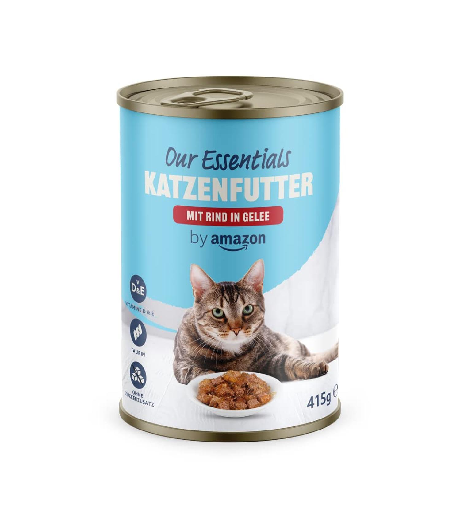 Buy Amazon Wet Cat Food Bites with Beef in Jelly - 415g Pack for International Shipping - Buy Online on GoSupps.com
