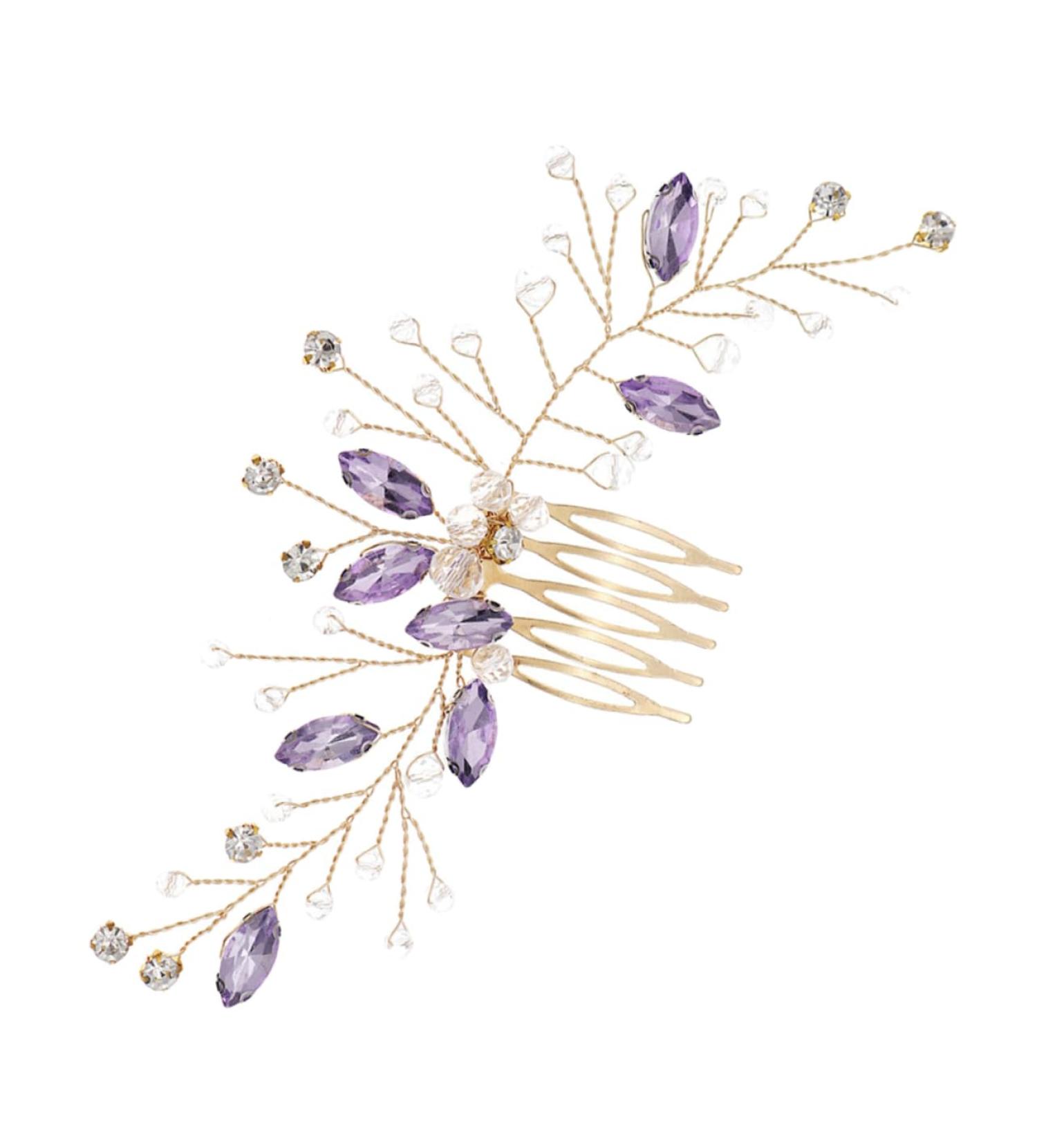 Ipetboom prom hair accessories wedding hair accessories for brides moon hair pin hair comb clips accessories prom vintage comb Hair piece rhinestones bride Hair up wedding - Buy Online on GoSupps.com