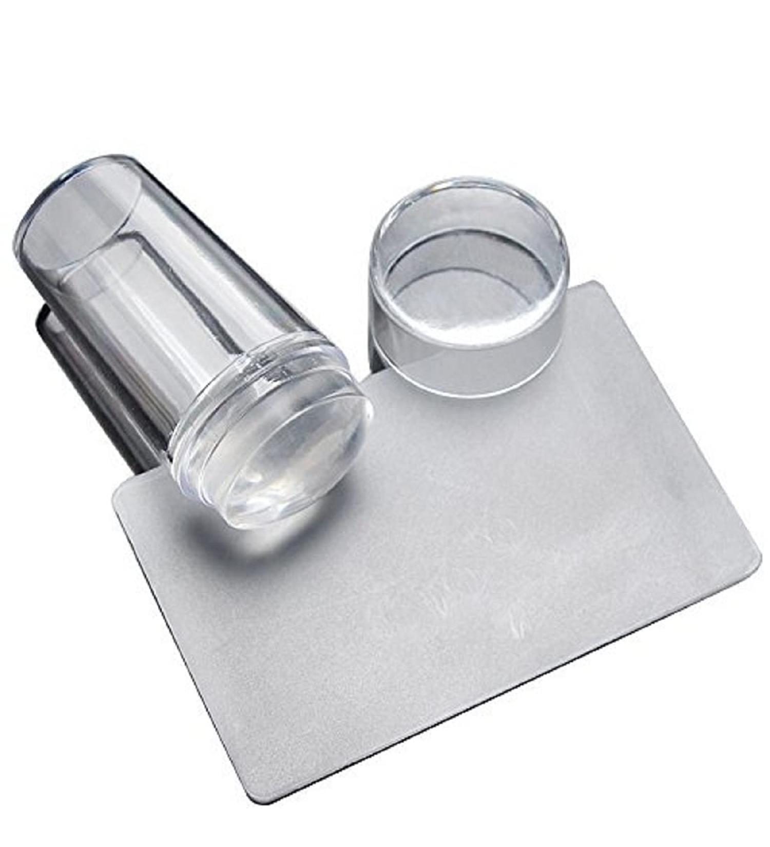 Aoseahess Clear Jelly Nail Art Stamping Stamper with Cap Scraper - DIY Polish Kit - Buy Online on GoSupps.com