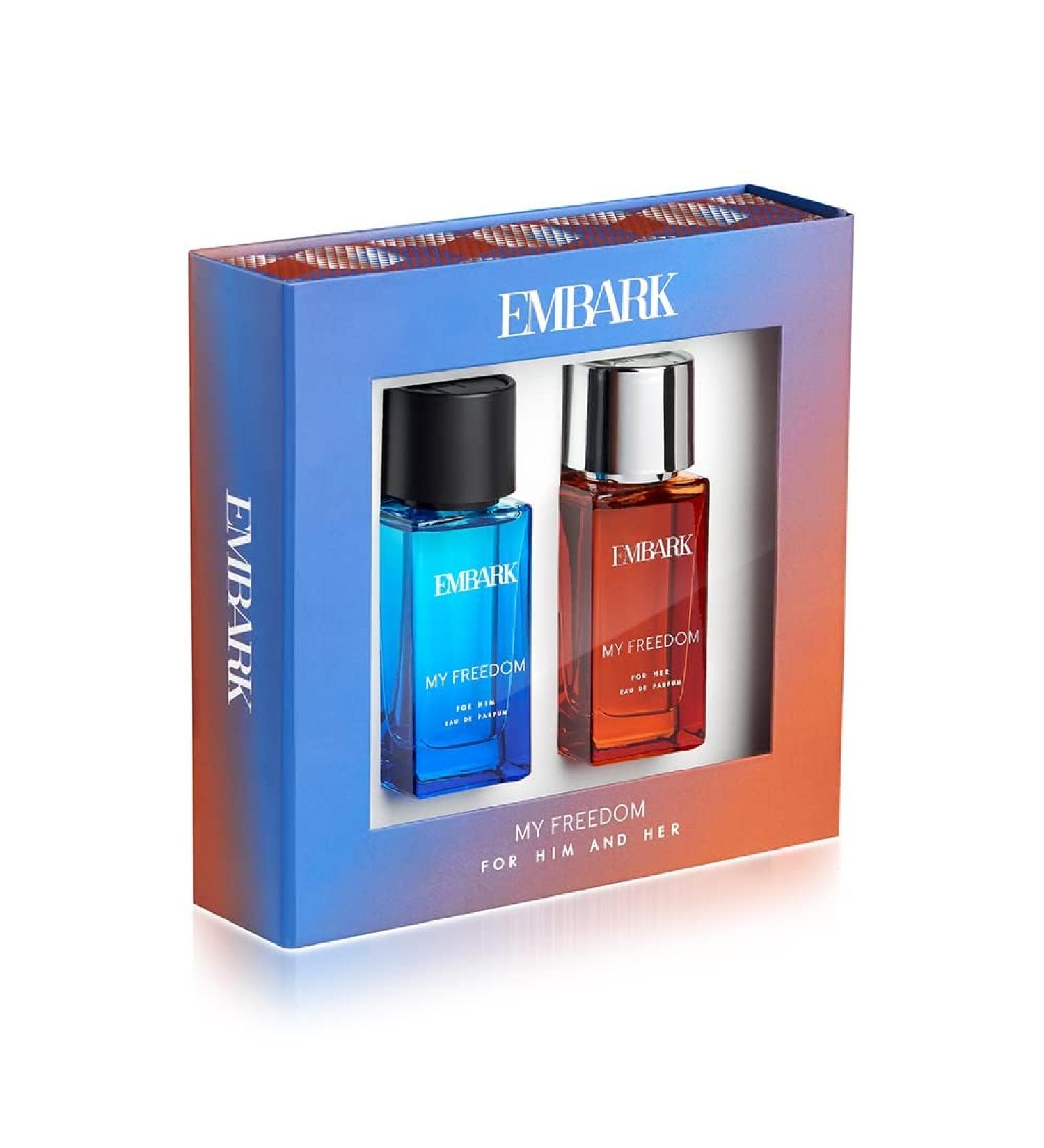EMBARK My Freedom for Him & Her Perfume Gift Set for Couple- 2 x 30ml | Diwali Gifting Set | Premium Eau de Parfum Combo for Men & Women - Buy Online on GoSupps.com