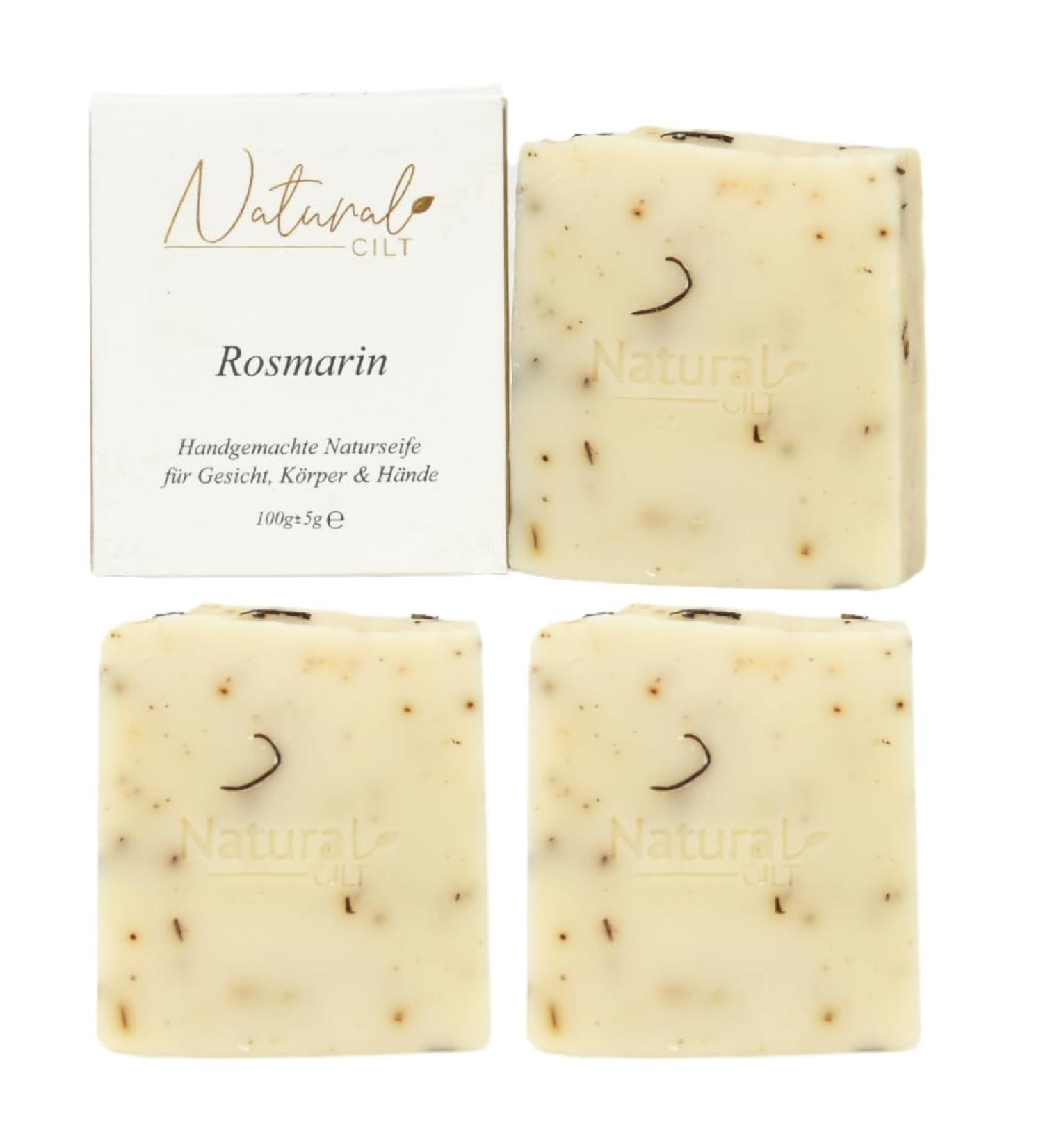 3x Natural Cilt Rosemary Soap - 100% Handmade Certified & All-Natural - Gentle Shower Soap for All Skin Types - International Shipping Available - Buy Online on GoSupps.com