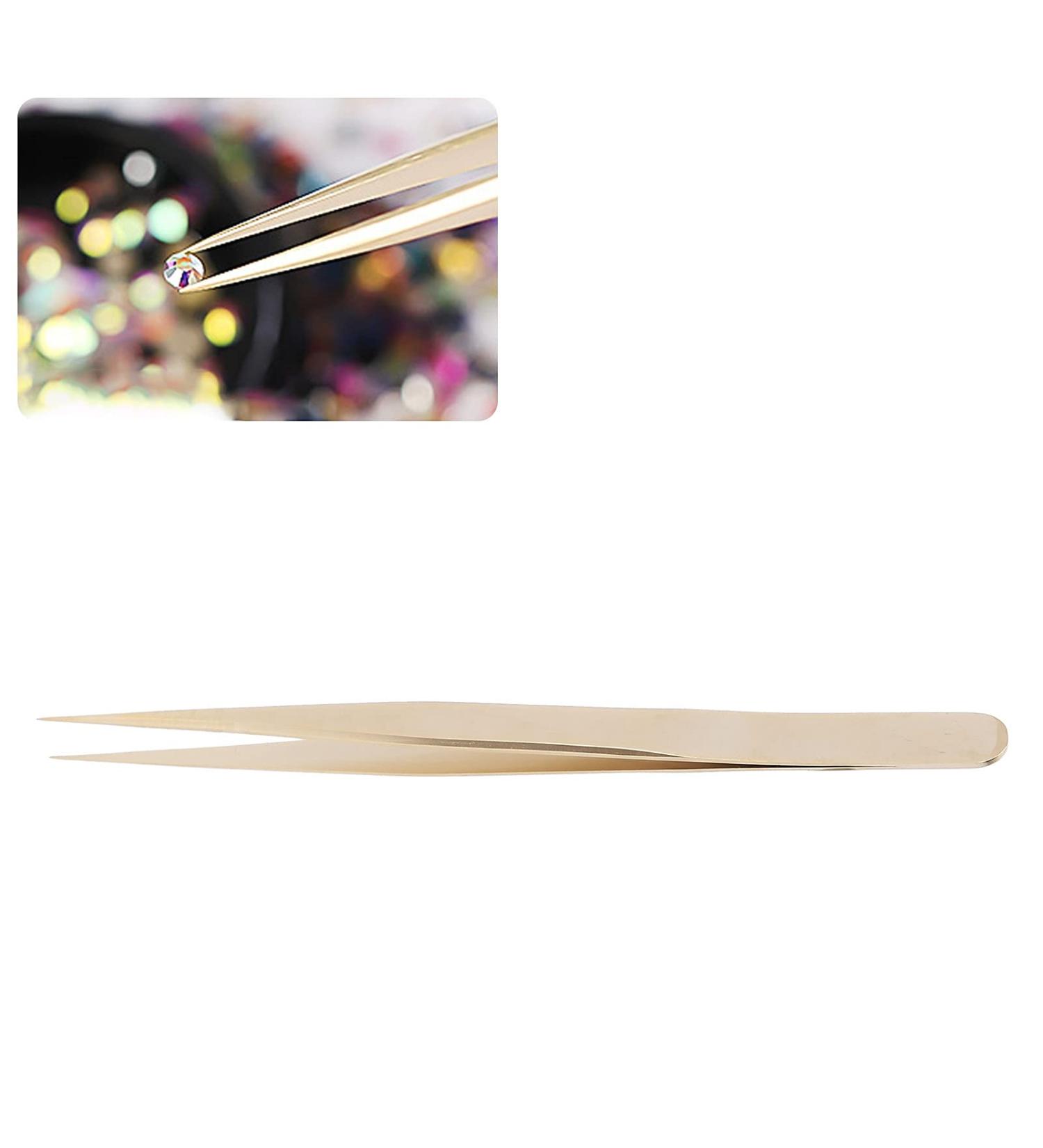 Steel Tweezers Kit Precision Nail Art Tweezers for Hair Removal for Peeling - Buy Online on GoSupps.com
