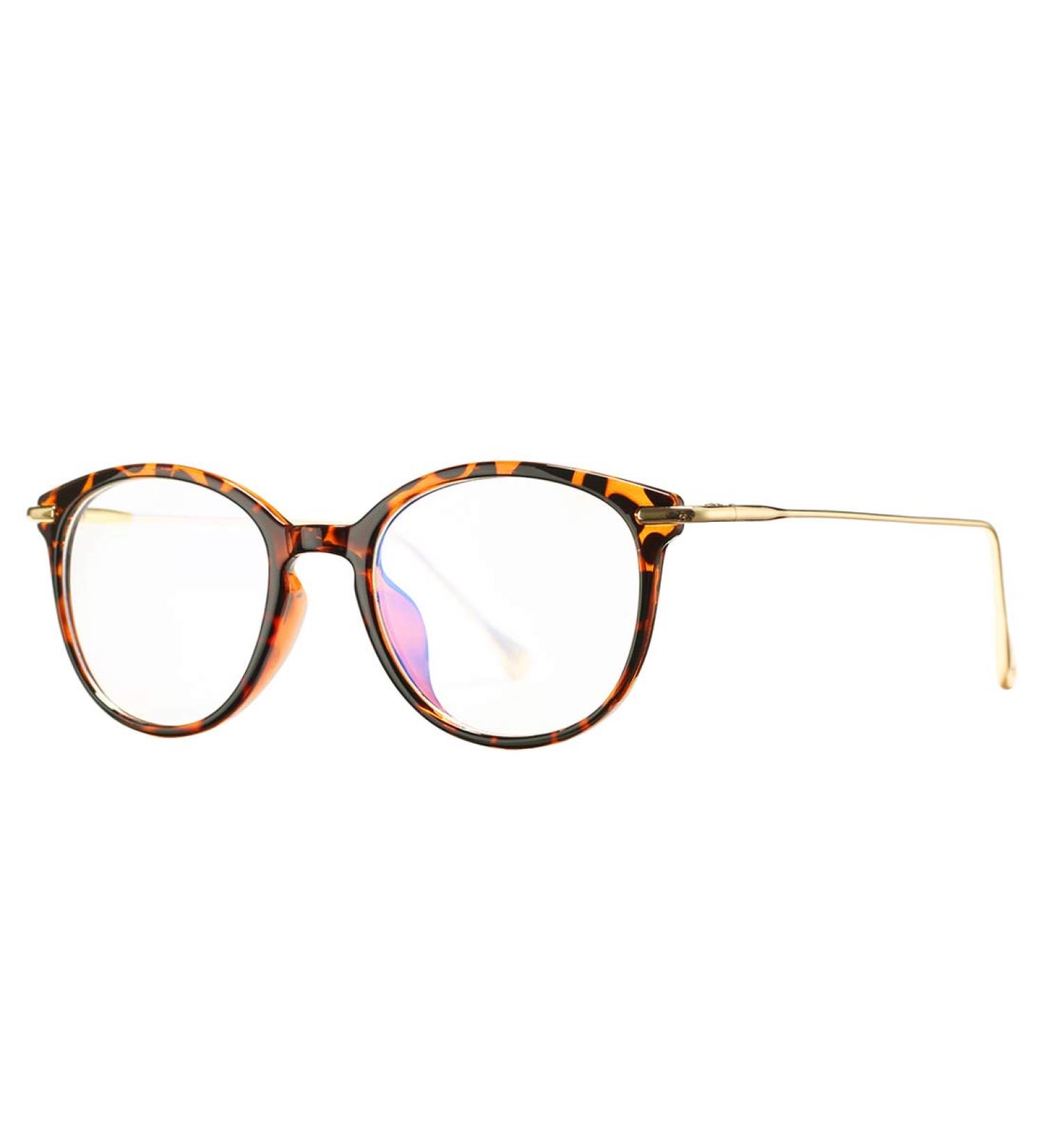 Buy COASION Retro Metal Frame Gaming Glasses for Men & Women - Tortoise/Gold 48mm - Blue Light Blocking Computer Glasses - Buy Online on GoSupps.com