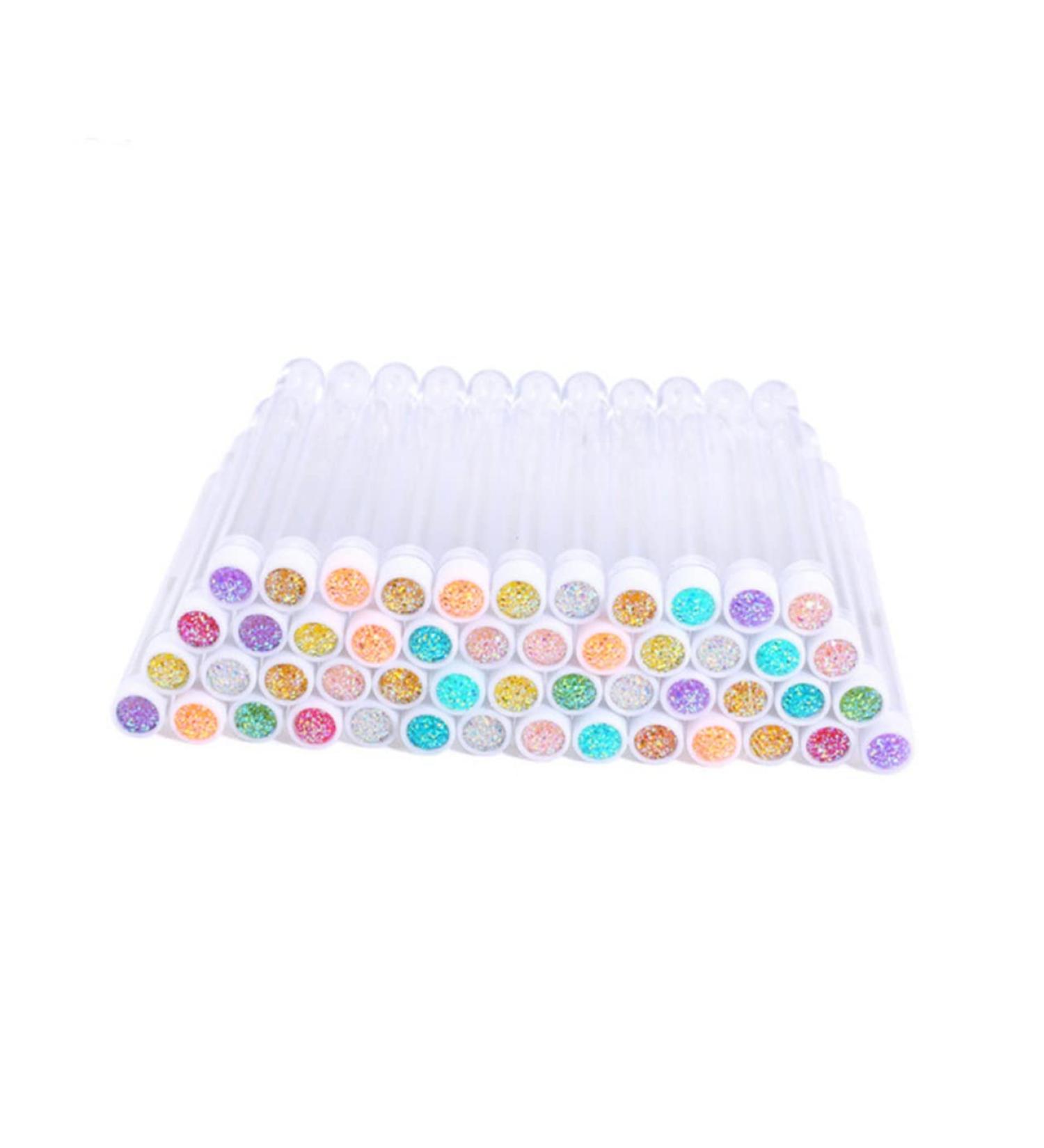 FOYTOKI 10pcs Hollow with Drill Mascara Tube and Brush Eye Gloss Dispenser Lip Gloss Tube Eyelash Woman 11x1.2cm Random Color - Buy Online on GoSupps.com