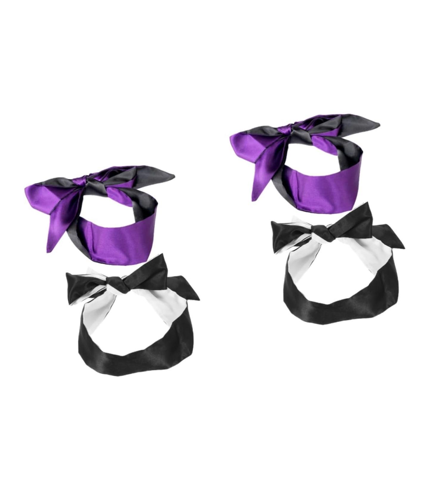 Buy GLEAVI 4 Pcs Satin Eyeshade Sleeping Mask | Comfortable Blackout Eye Masks for Travel & Sleep | Silk Decorative Eye Cover - Buy Online on GoSupps.com