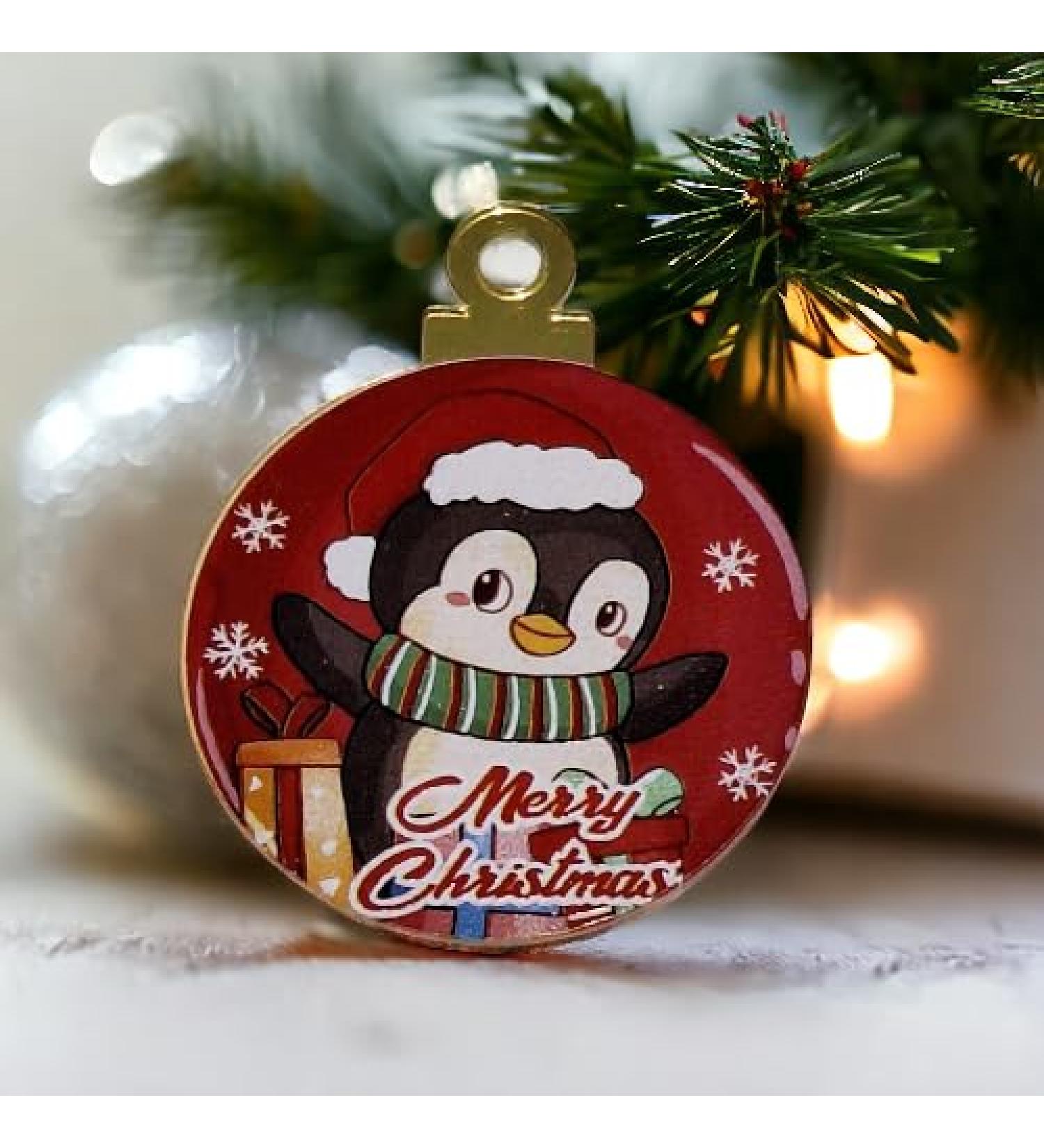 6x Christmas Cupcake Toppers Discs Reindeer Cupcake Topper Acrylic Disc Cupcake Charm Xmas Cupcakes (Style 6)