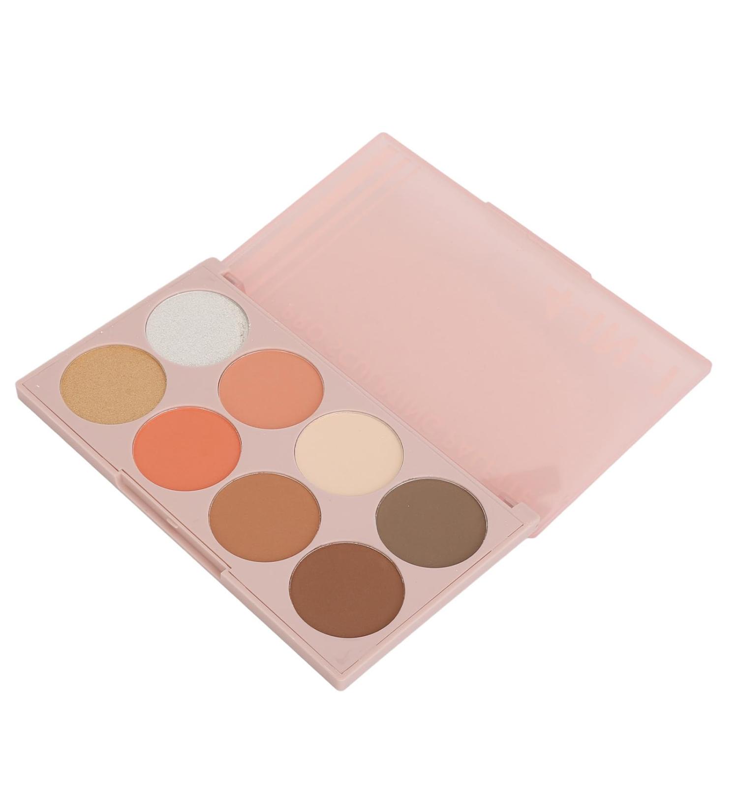 Blush Palette 02 | 4-in-1 Matte & Pearlescent Makeup - 8 Colors for Long-Lasting Blush Highlighter Eyeshadow & Contour - Shop Internationally - Buy Online on GoSupps.com