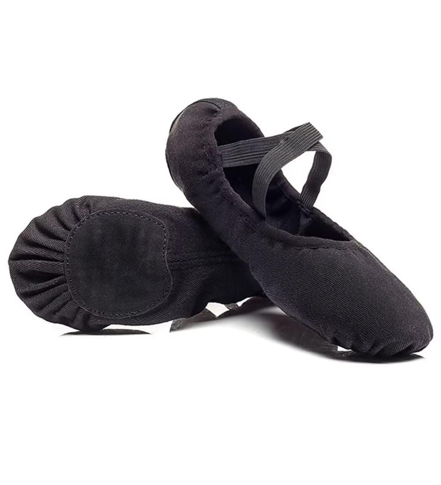 Shop Bothevin Ballet Shoes - Leather Sole & Lycra Training Slabs for Kids & Adults Sizes 23-44 EU Black - Buy Online on GoSupps.com