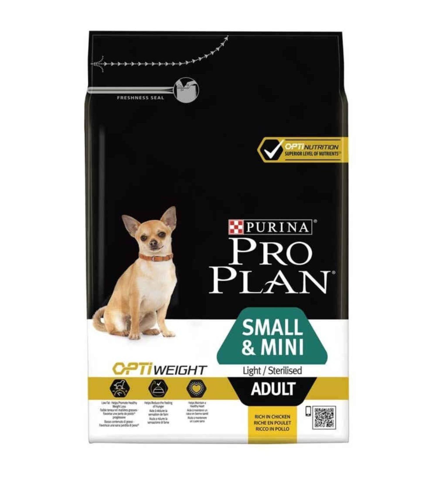 PURINA PRO PLAN | Small & Mini Adult | Light Sterilised Rich in Chicken | Dry food | small adult dogs | 7kg bag - Buy Online on GoSupps.com
