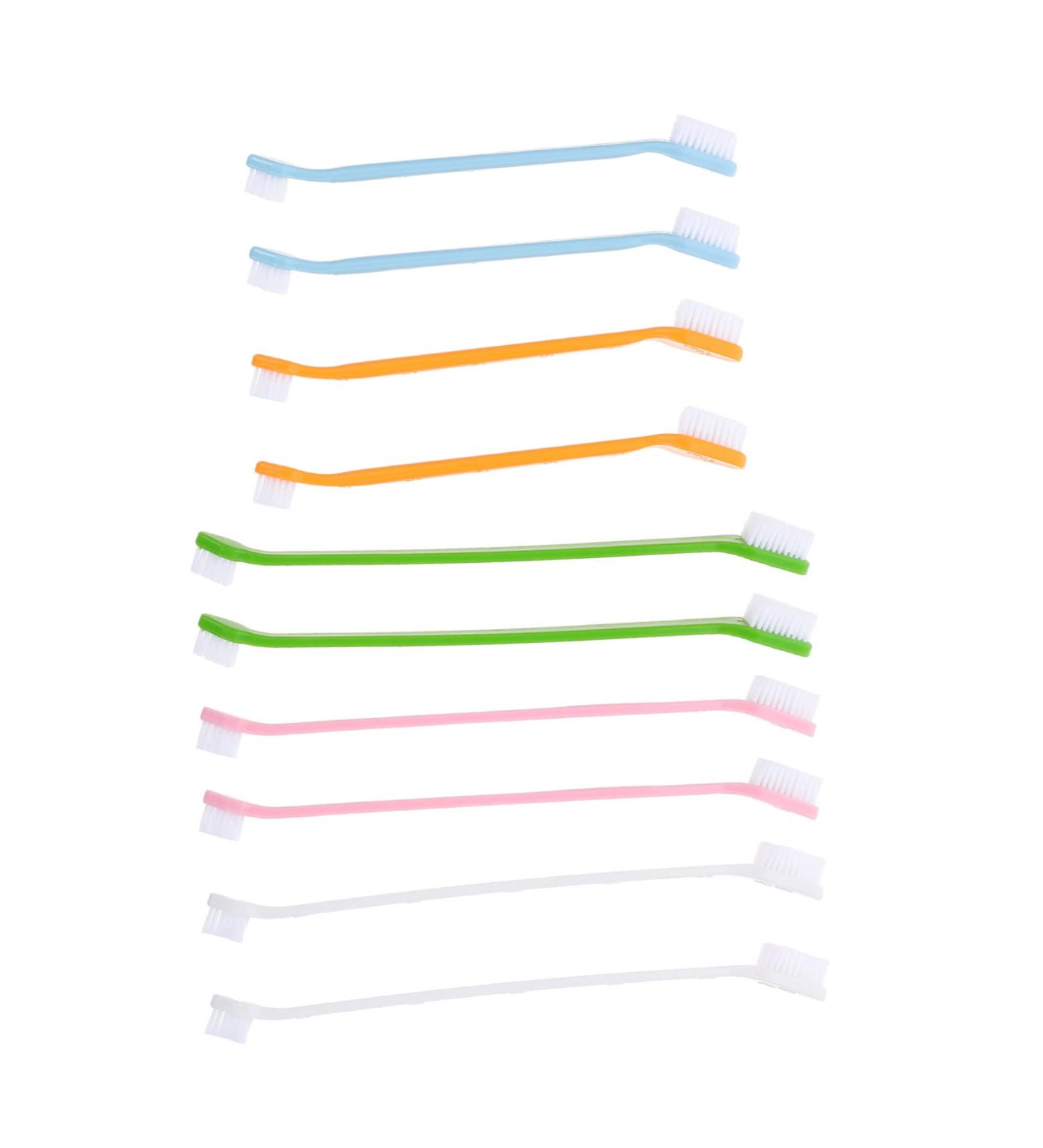 Sosoport 10pcs Oral Portable Brush Tooth Pets Puppy Nylon Handheld for Teeth Cleaning Cat Supplies Small Dog 1 count (Pack of 1) Assorted Color - Buy Online on GoSupps.com