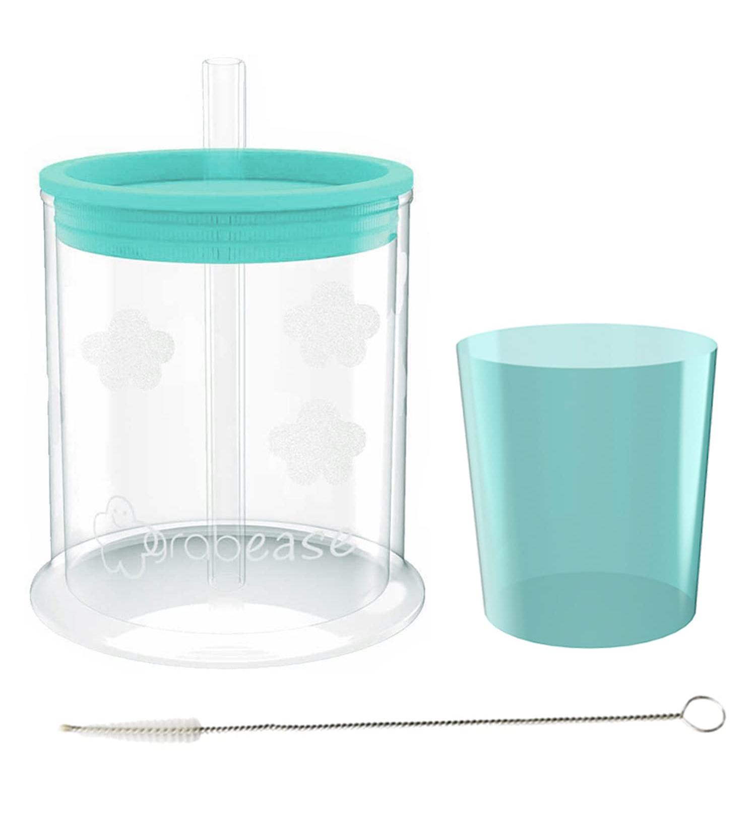Grabease Baby Straw Cup 4oz - BPA-Free Toddler Sippy Cup in Teal - Buy Online on GoSupps.com