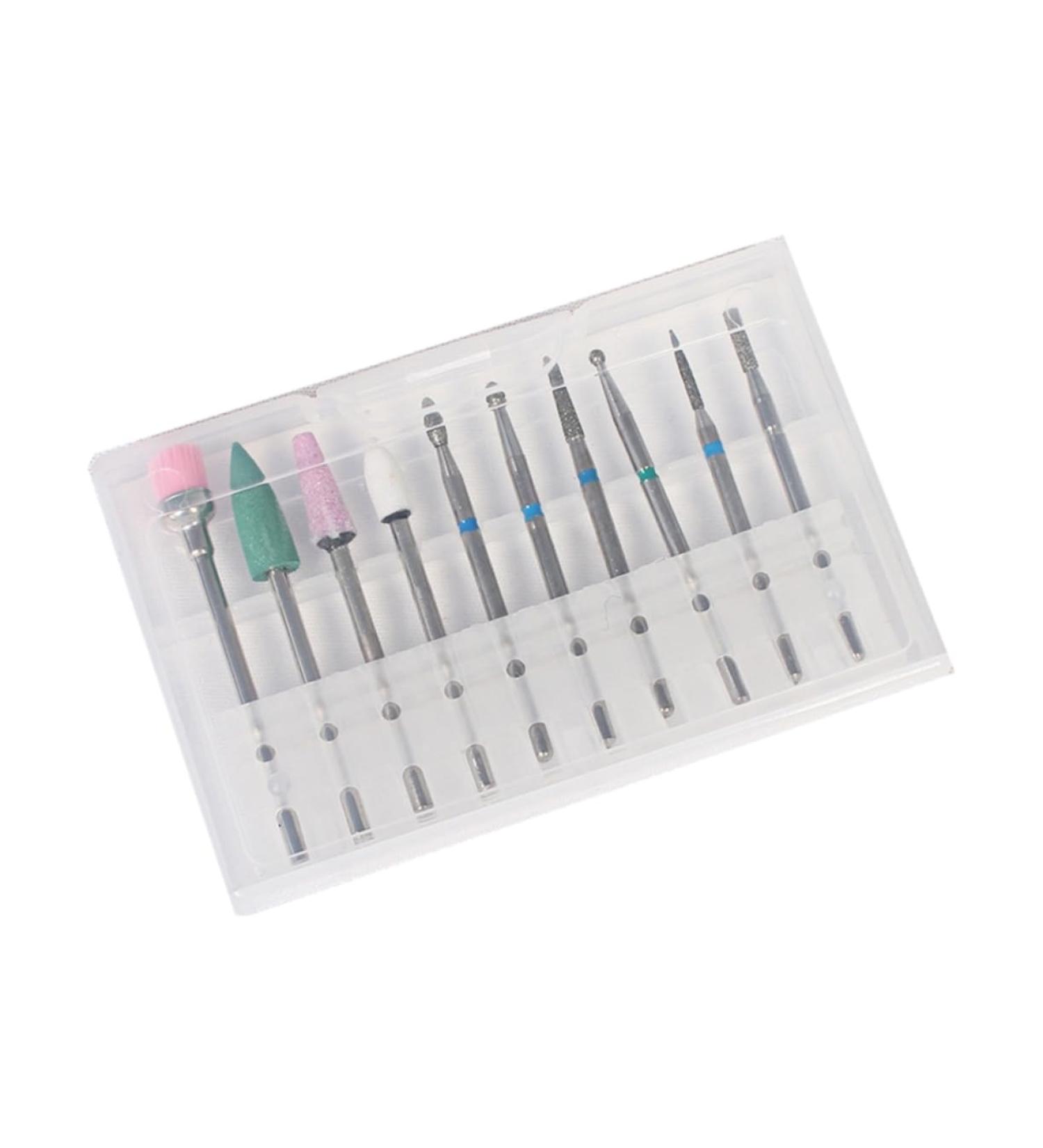 Beaupretty Set Nail Drill Bits for Acrylic Nails Nail Drill Kit Ceramic Nail Drill Bit Manicure Drill Bits Diamond Nail Drill Bit Diamond Cuticle Nail Bits Tungsten Steel Grinding Head medium Picture 1 - Buy Online on GoSupps.com