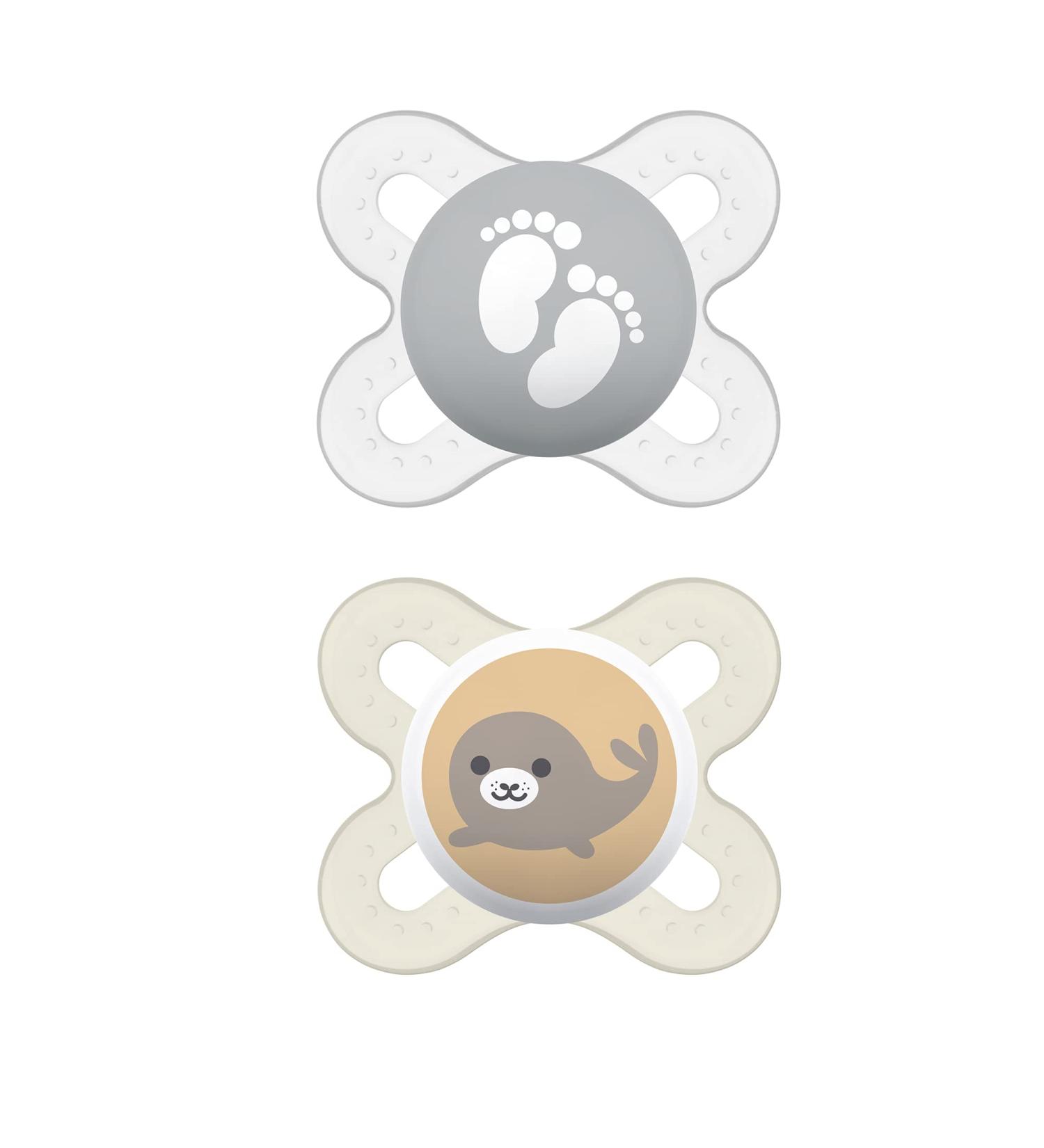 MAM Start Pacifiers Value Pack (2 pack 1 Sterilizing Pacifier Case) Newborn Unisex Baby Pacifiers Best Pacifier for Breastfed Babies Sterilizing Baby Pacifier Case Unisex Animal Print - Buy Online on GoSupps.com