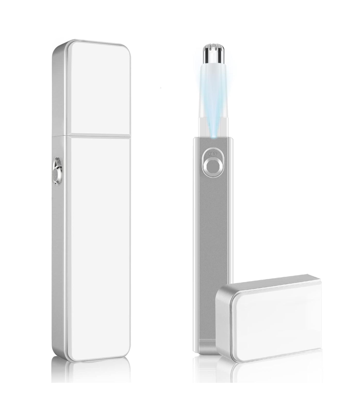 Acwoo Professional Nose Hair Trimmer for Men - Painless Ear & Nose Hair Remover with LED Light - Battery Operated (White) - Buy Online on GoSupps.com