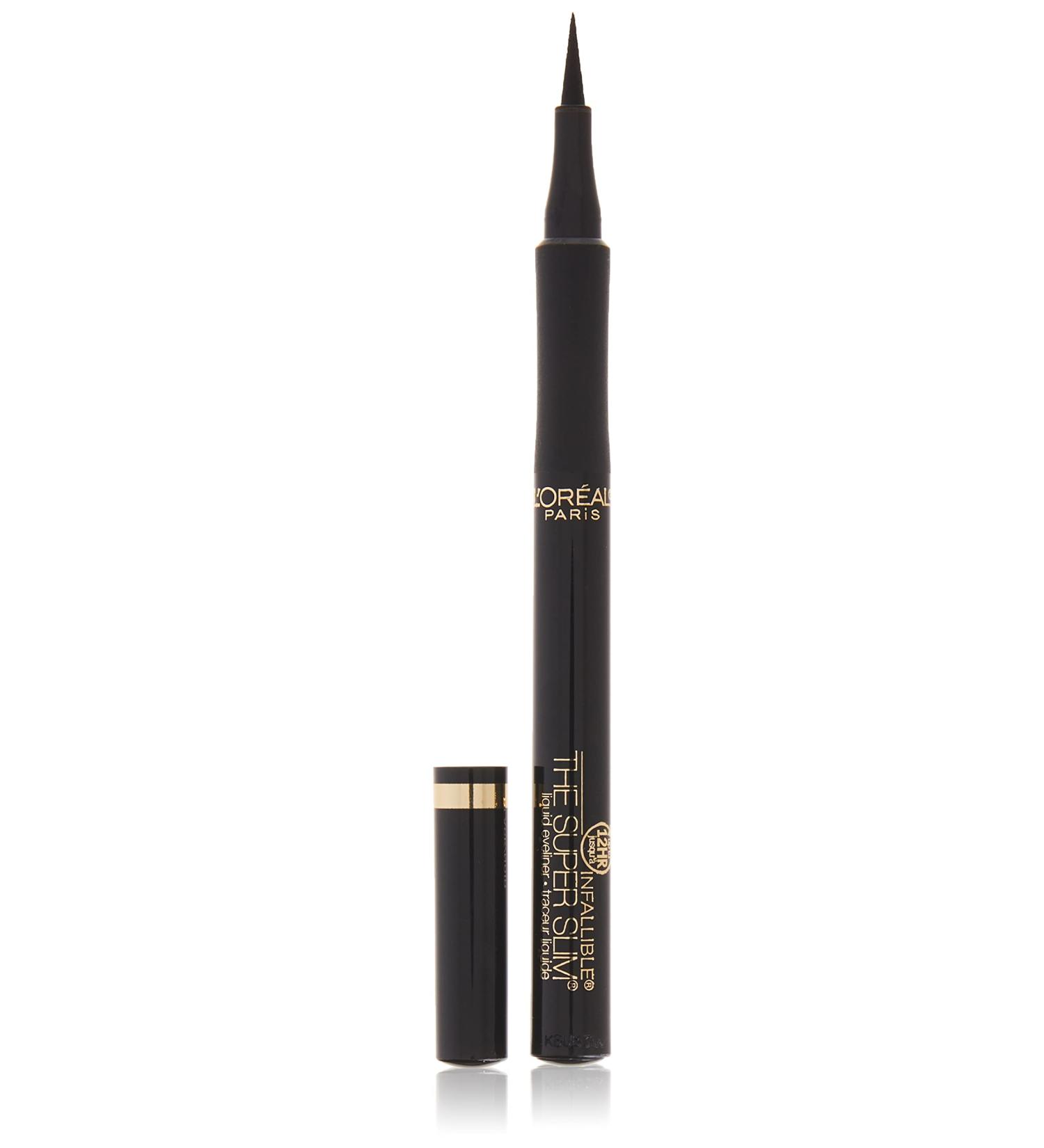 L'Oreal Infallible Super Slim Liquid Eyeliner Black 400 - 0.034 fl oz for Precise Application - Buy Online on GoSupps.com