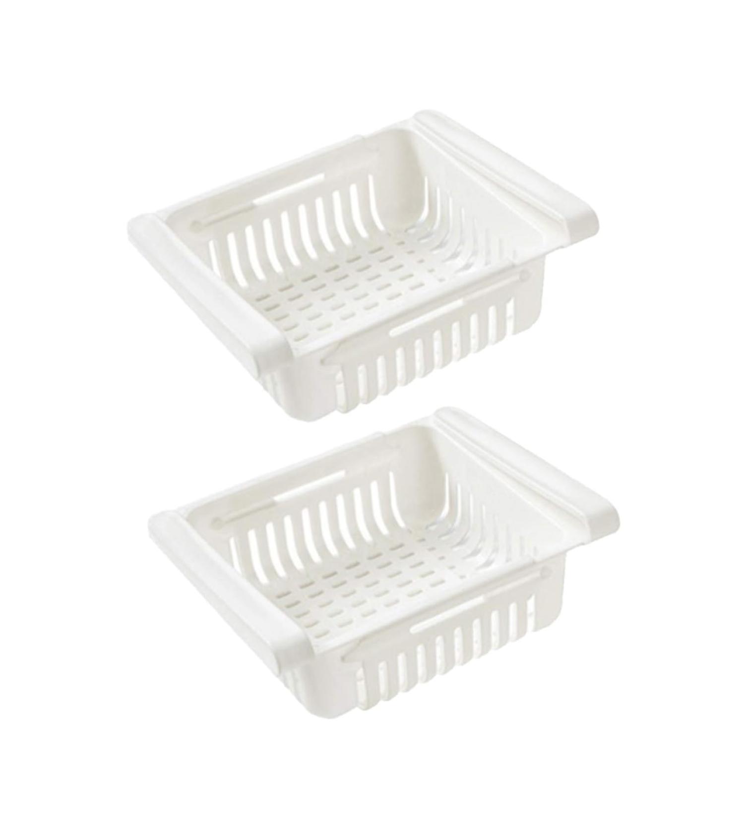 Zerodeko 2pcs Box Refrigerator Can Organizer for Fridge Non-perforating Kitchen Rack Drawer Food Shelf - Buy Online on GoSupps.com