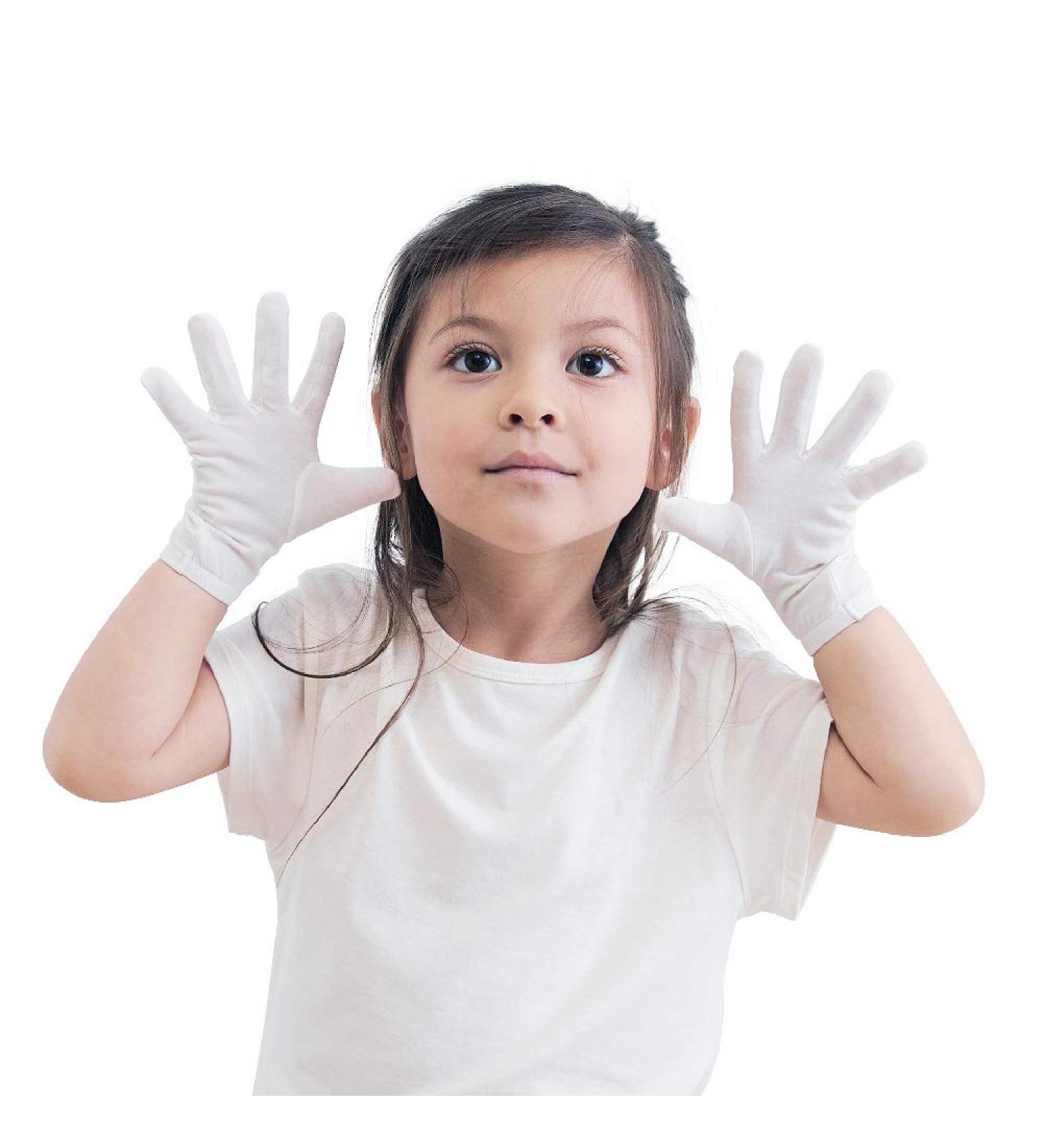 Edenswear Tencel Moisturizing Gloves for Children with Zinc & Eczema - Size M White | Soothing Relief for Sensitive Skin - Buy Online on GoSupps.com