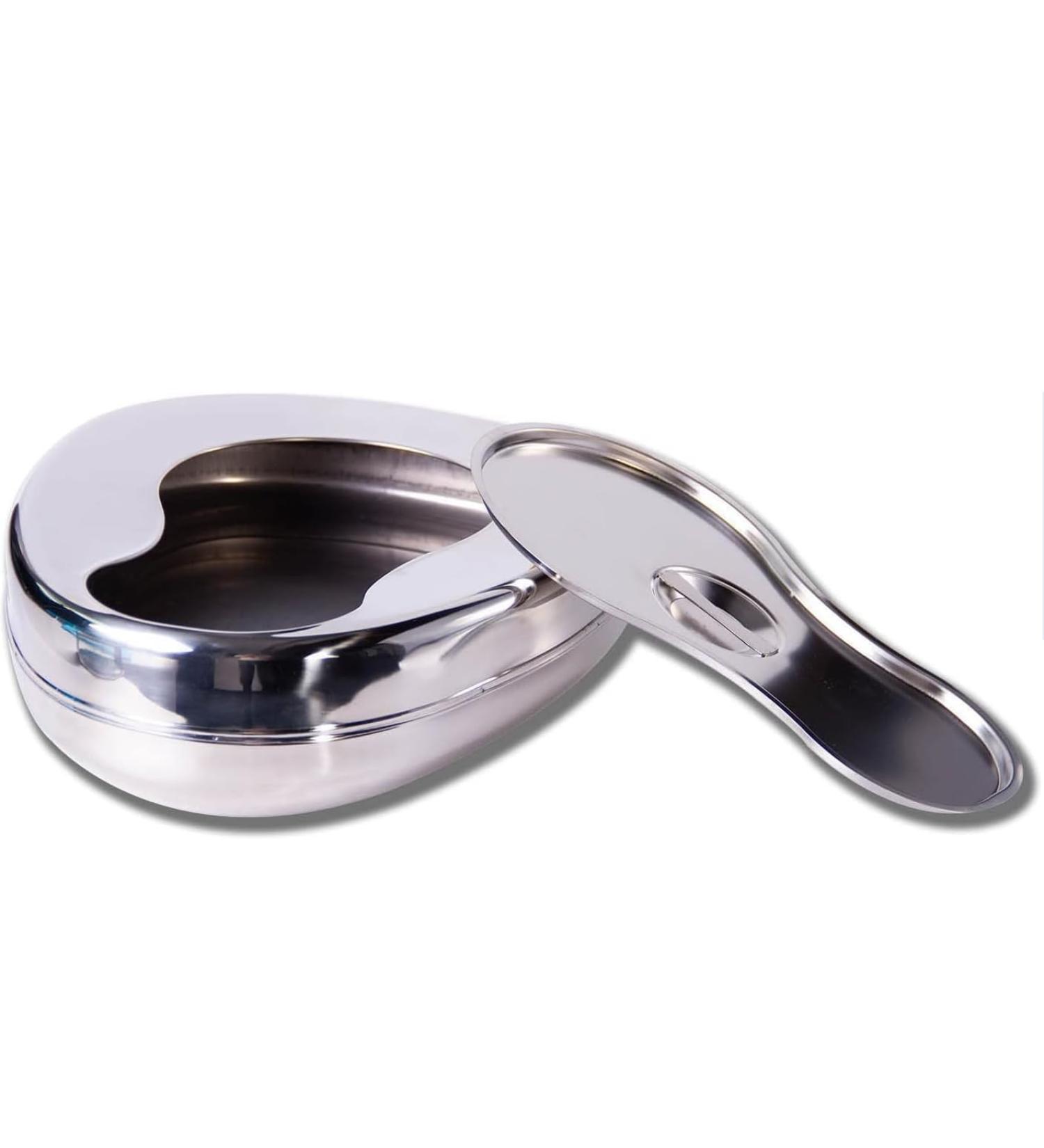 Stainless Steel Bedpan Firm Thick Stable Bedpan Heavy Duty Smooth Contoured for Male Female Bed-Bound Patient Personal Care - Buy Online on GoSupps.com