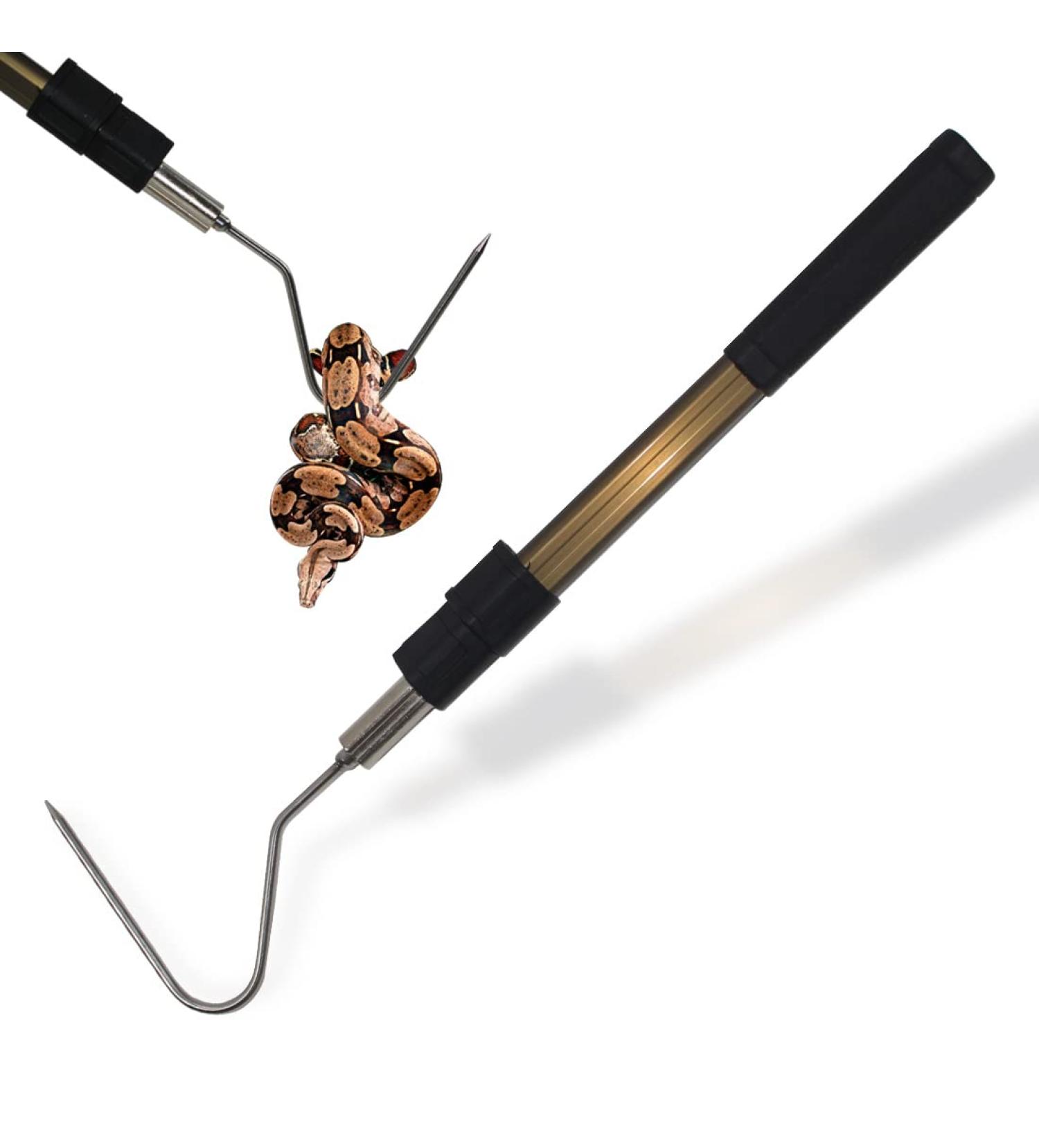 Wamlet 41.6" Snake Hook Reptile Catcher Stick Tongs Rattlesnakes Grabber Pick-up Handling Tool Kit for Catching Controlling or Moving Python Copperhead Snake Hook 41.6 - Buy Online on GoSupps.com