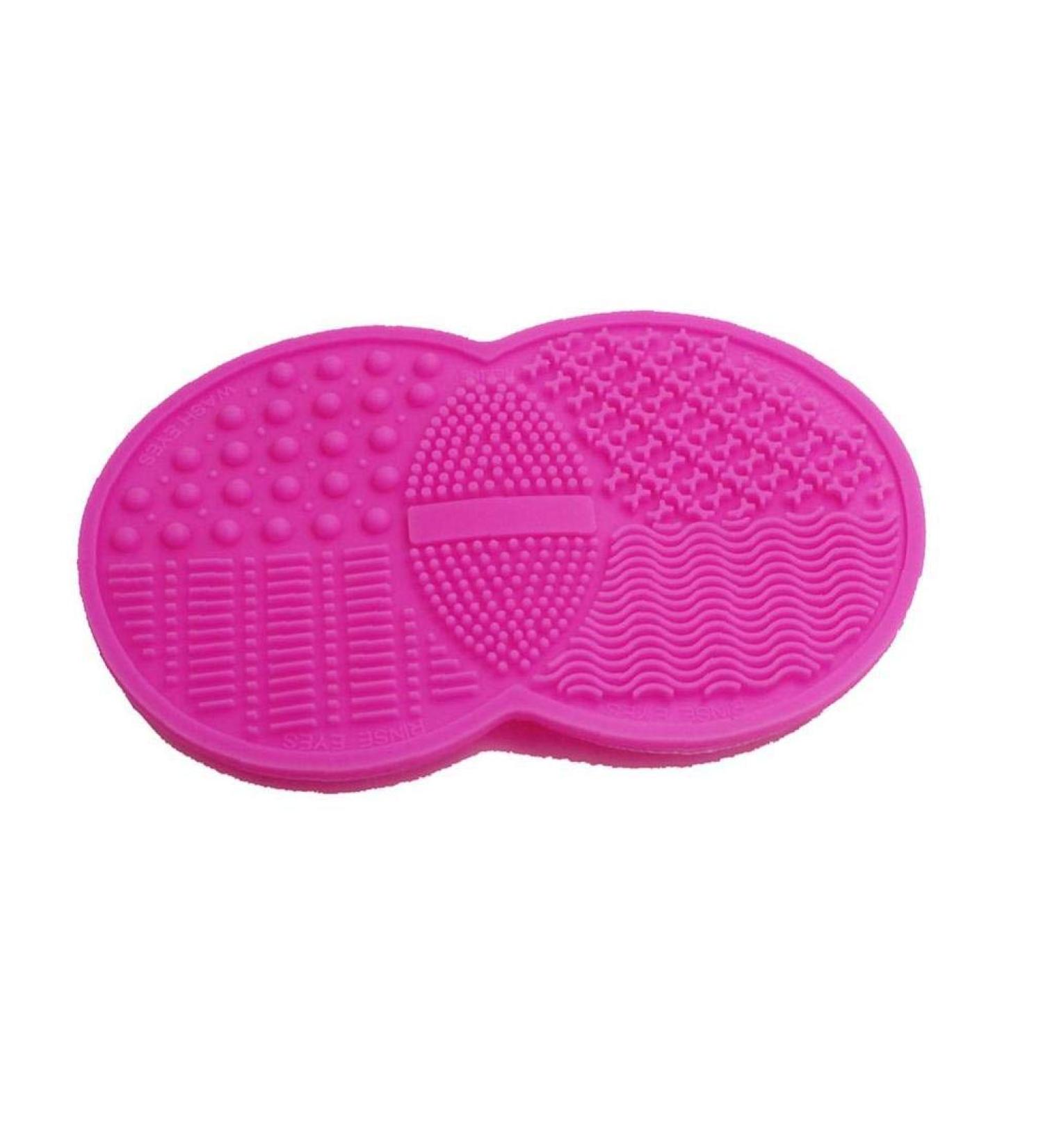 Silicone Makeup Brush Cleaning Mat - Pink Brush Cleaner & Scrubber for Effortless Makeup Tool Care - Buy Online on GoSupps.com