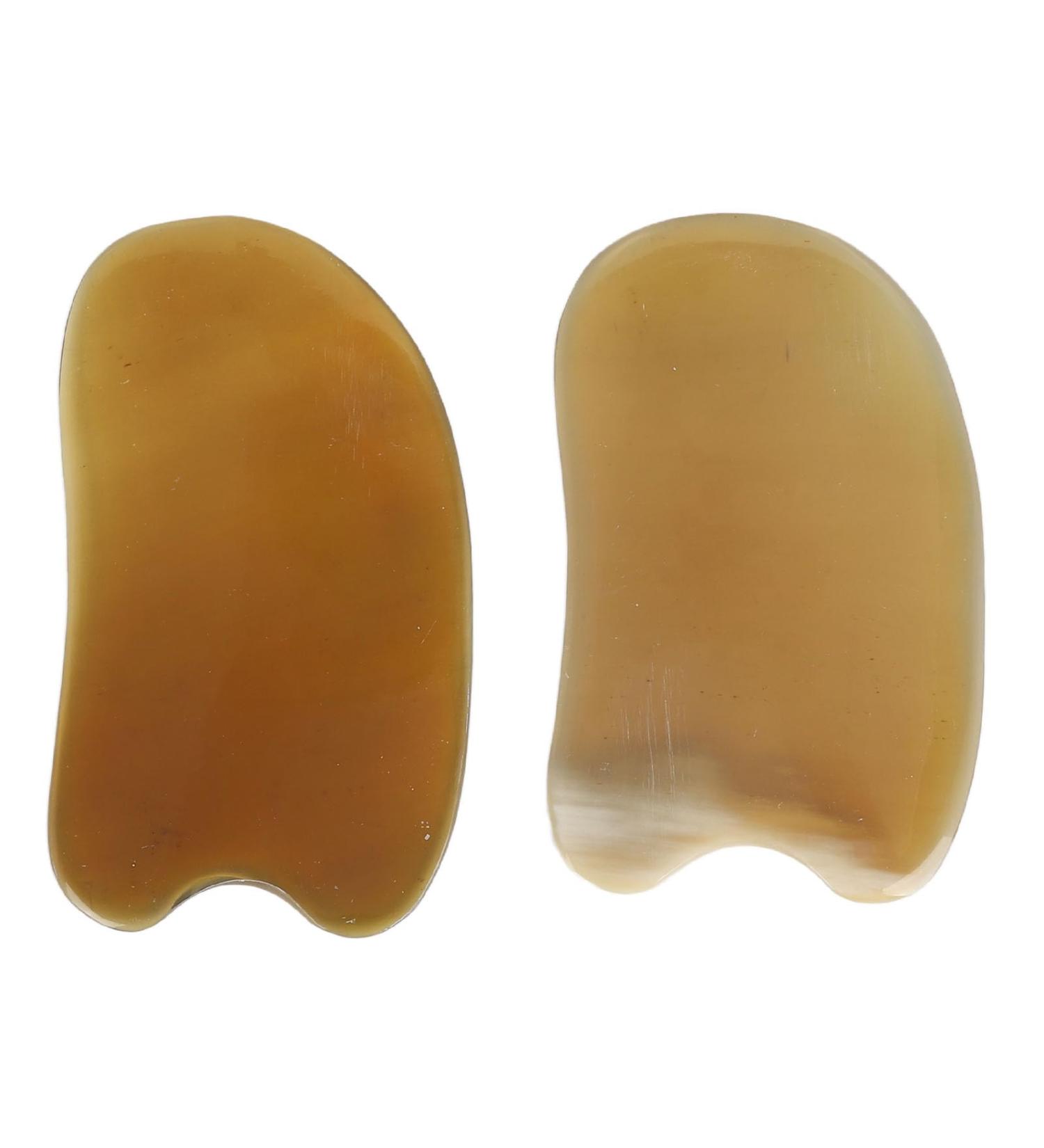 2Pcs Gua Sha Facial Tool Artificial Cow Horn Curved Design Gua Sha Facial Tool Improve Lymphatic Drainage Gua Sha Tool for Neck Back Hands Wrists Shoulders Feet - Buy Online on GoSupps.com