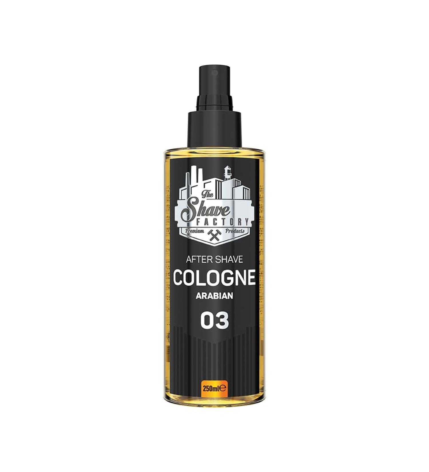 the shave factory After Shave Cologne Series (03 Arabian 250ml (8.45 fl. oz)) 03 Arabian 8.45 Fl Oz (Pack of 1) - Buy Online on GoSupps.com