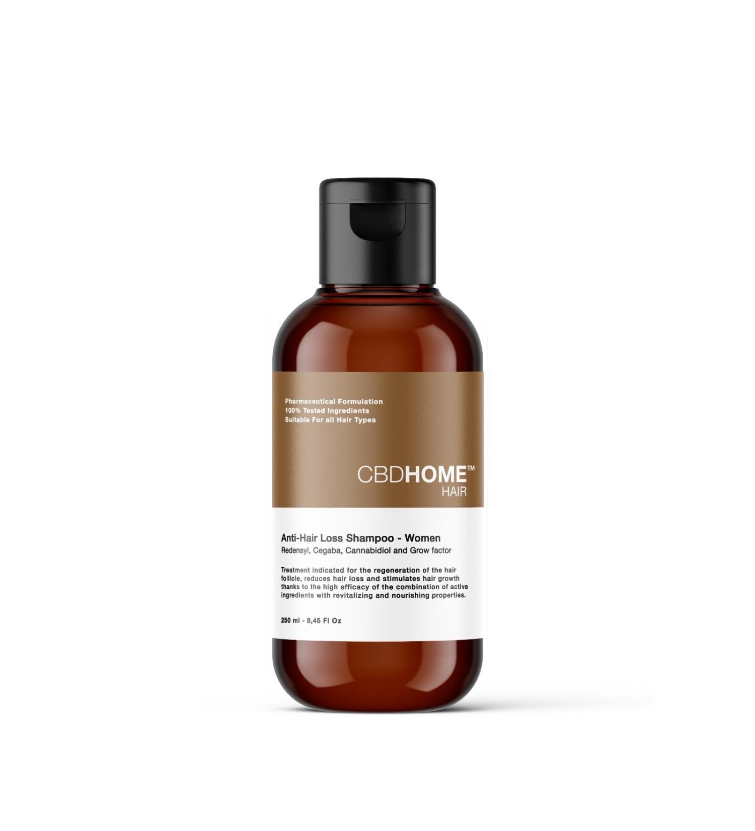 CBD HOME Hair/Shampoo/Treatment Forte anti-hair loss for women with CBD/pharmaceutical formula with cegabe redensyl and growth factors/250 ml - Buy Online on GoSupps.com