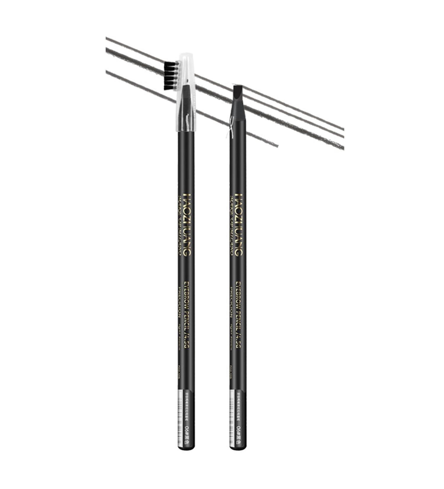 Haozhuang Eyebrow Pencil 2PCS Haozhuang Pull Eyebrow Pencil Haozhuang Waterproof Long Lasting Eyebrow Pencil Haozhuang Microblading Eyebrow Pen Haozhuang Make Up Eyebrow Pen (Black) - Buy Online on GoSupps.com