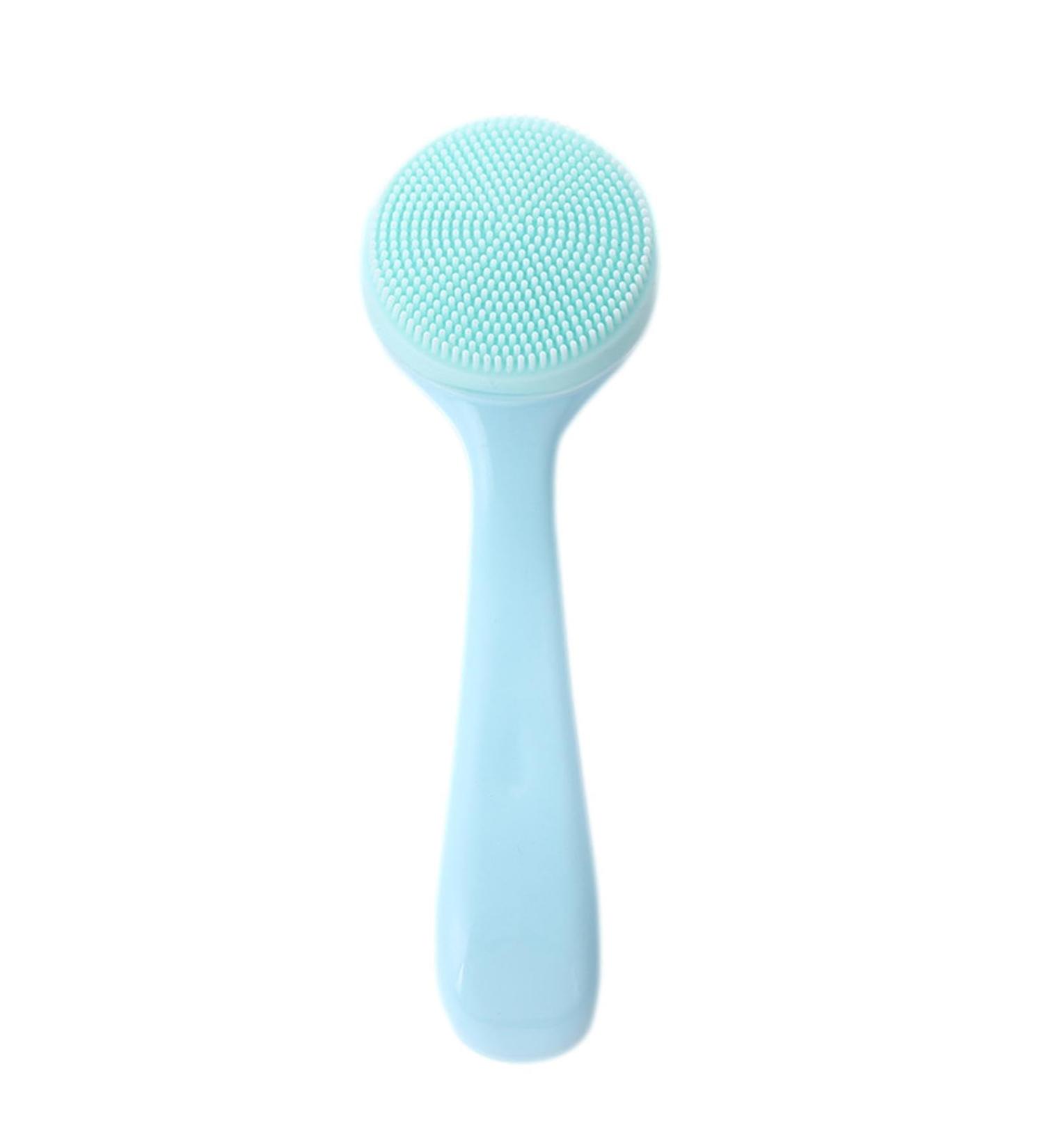 Silicone Manual Facial Cleansing Brush Skin Friendly Waterproof Face Cleaning Scrubber Exfoliator Cleanser Skin Friendly Face Scrubber for Blackheeads Whiteheads Makeup Residues Removal Blue - Buy Online on GoSupps.com