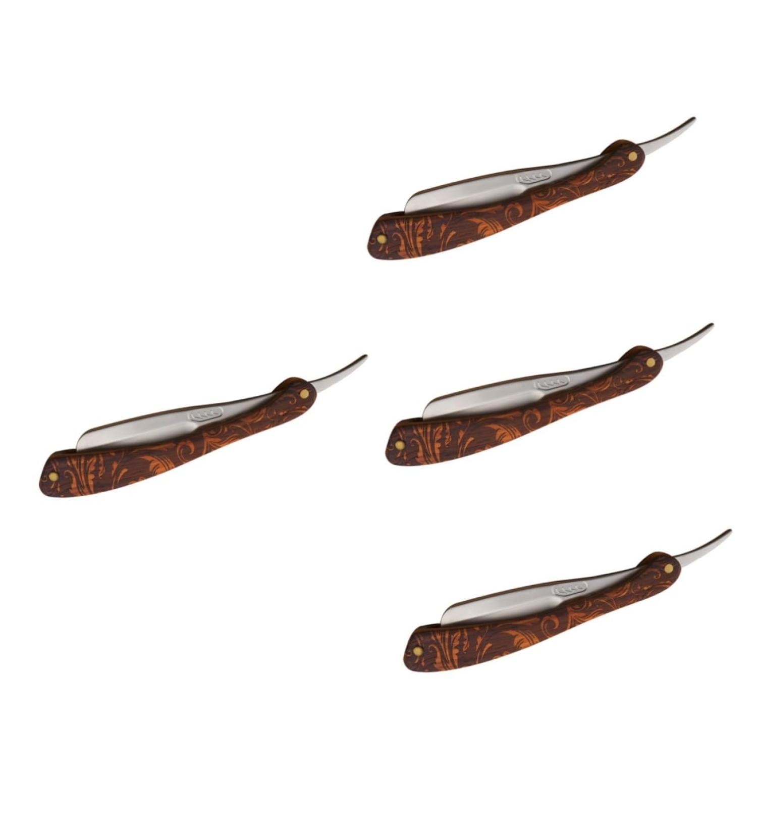 Beaupretty Stainless Steel Safety Razor Blades - 4 Pack Folding Hairdresser Knives for Men - Scratch Resistant & Durable Daily Use - Buy Online on GoSupps.com