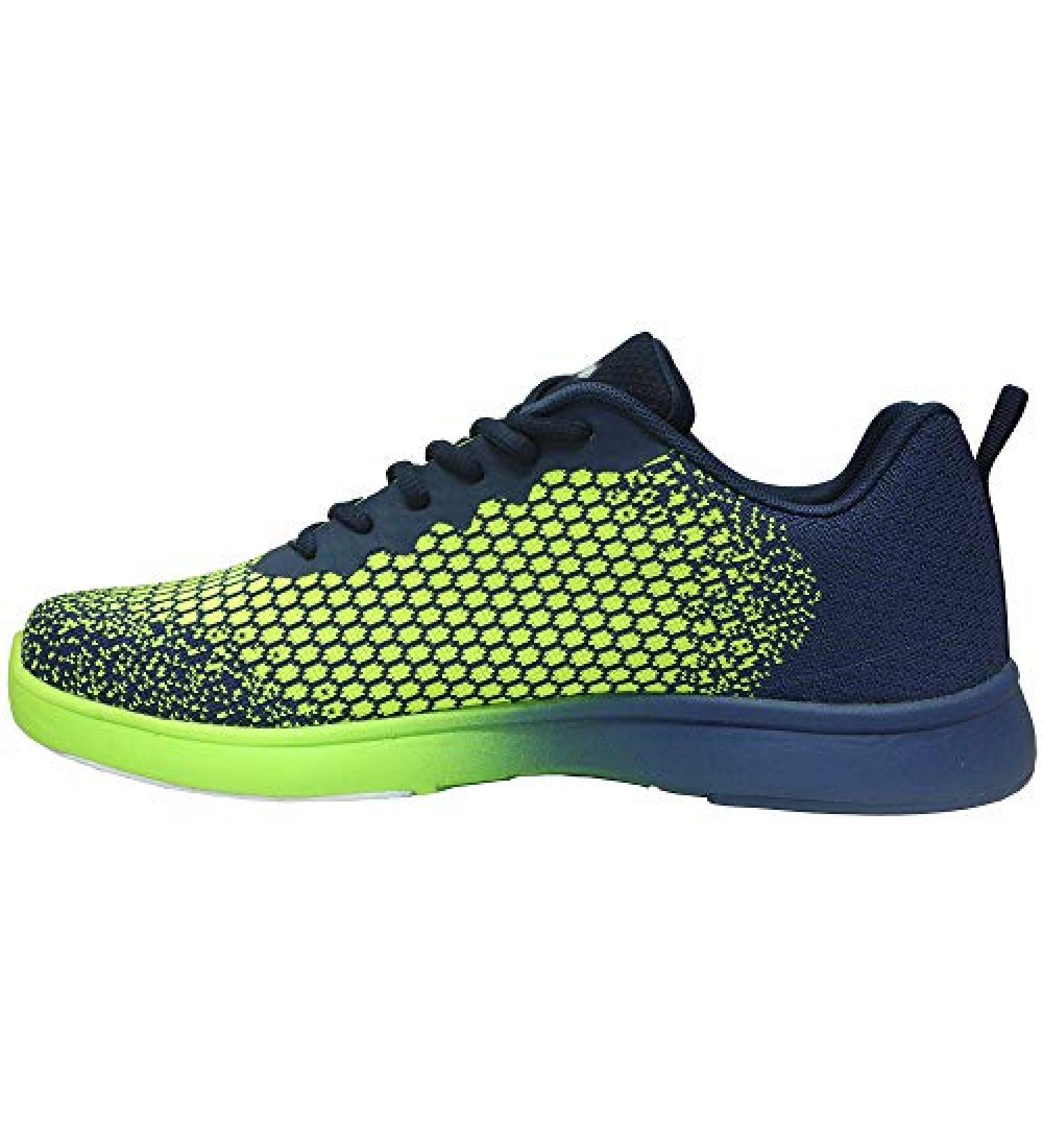 Pyramid Men's Path Lite Seamless Mesh Bowling Shoes 10.5 - Navy/Voltage Lime - Buy Online on GoSupps.com