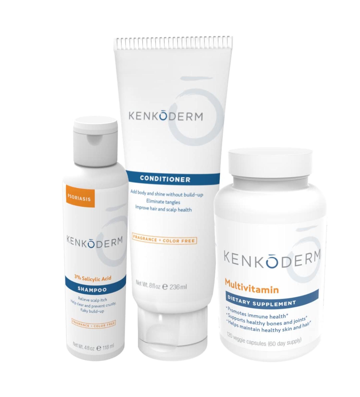 Kenkoderm Psoriasis Scalp Treatment & Multivitamin Bundle - Buy Online on GoSupps.com
