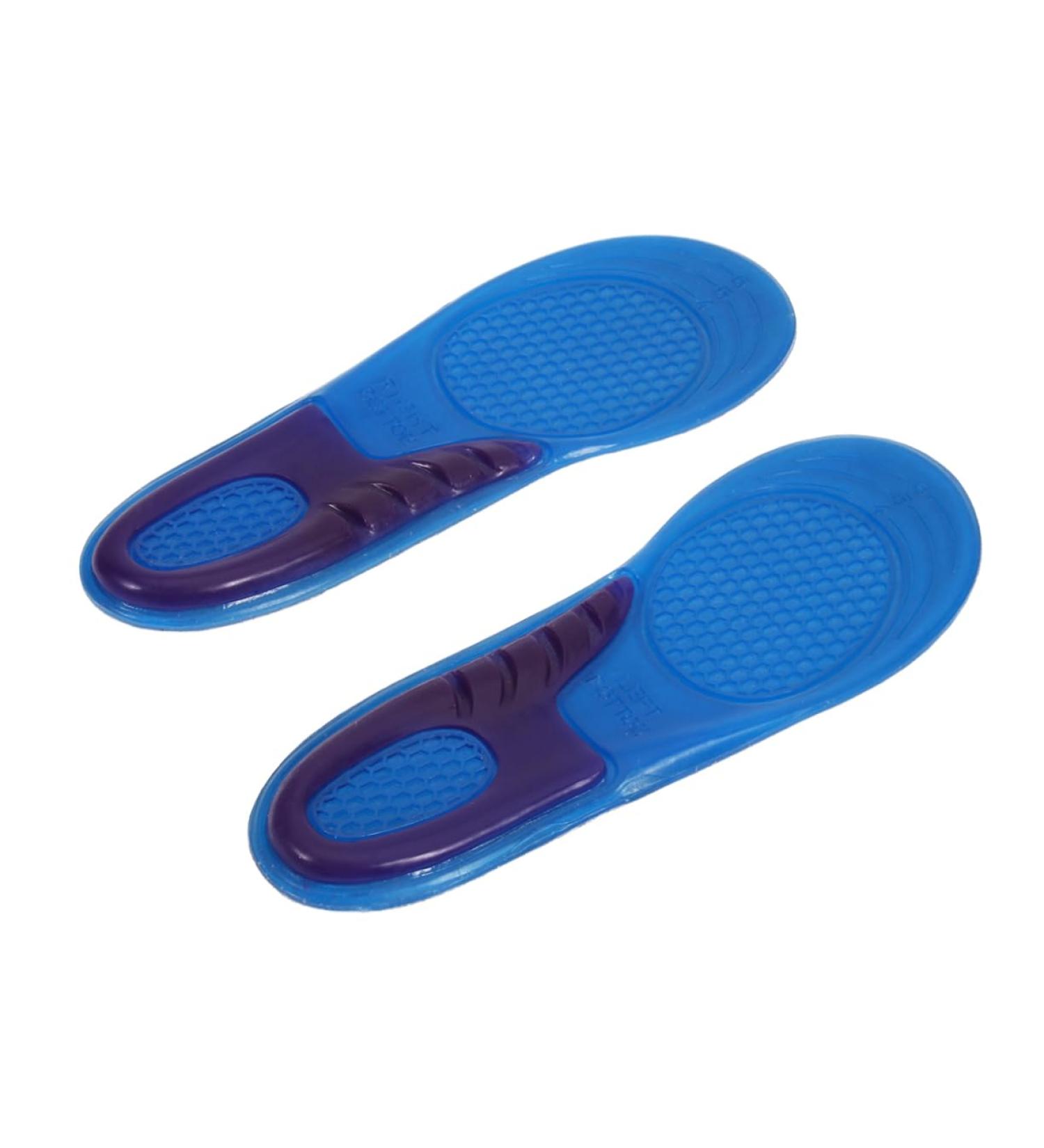 FOMIYES Silicone Massage Insoles - Comfort & Shock Absorption - Blue Medium Shoe Inserts for Enhanced Foot Support - Buy Online on GoSupps.com