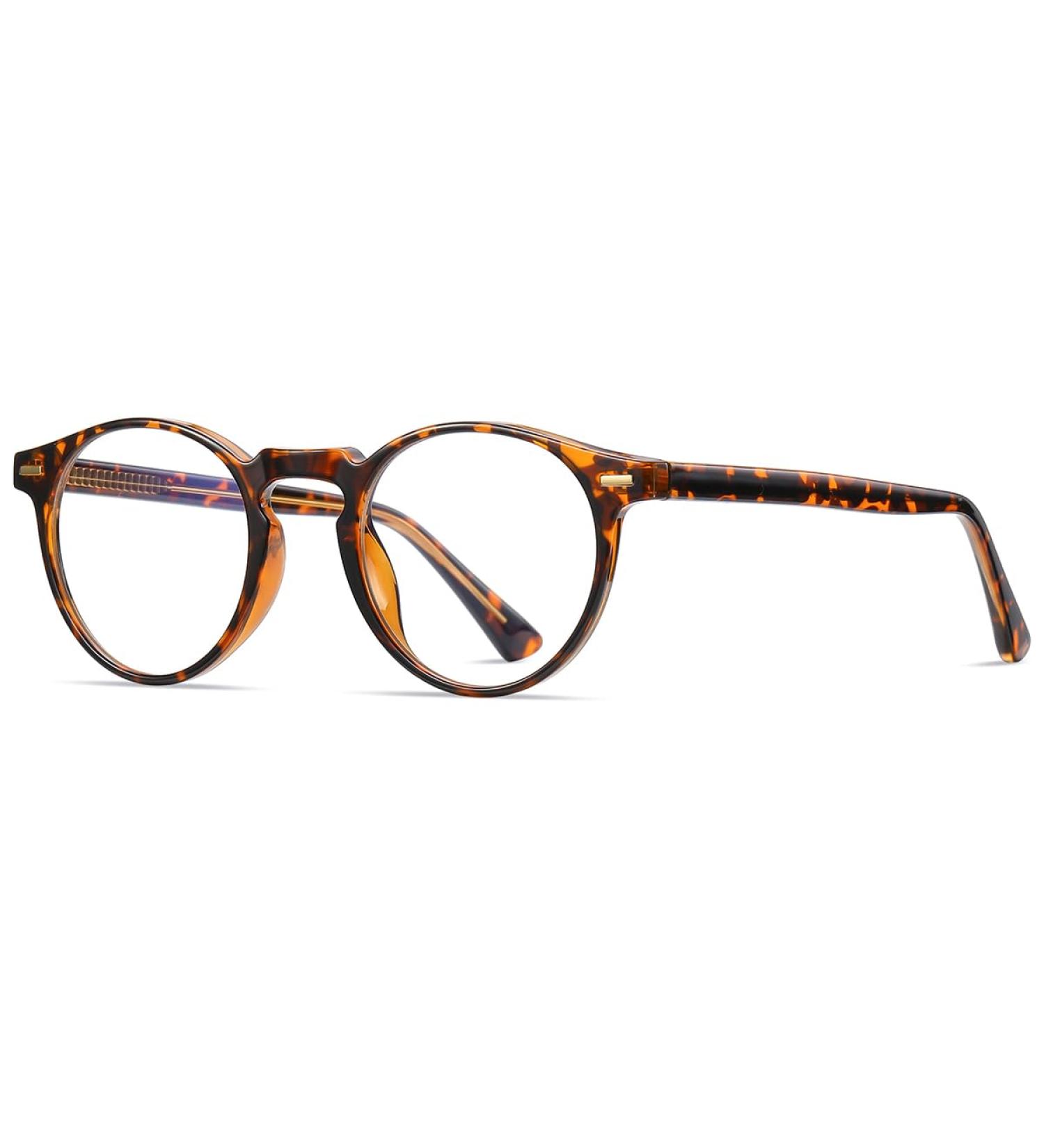 LIGOES TR90 Round Cat Eye Anti Blue Light Glasses for Women & Men - Retro Leopard Eyewear Frame - Buy Online on GoSupps.com
