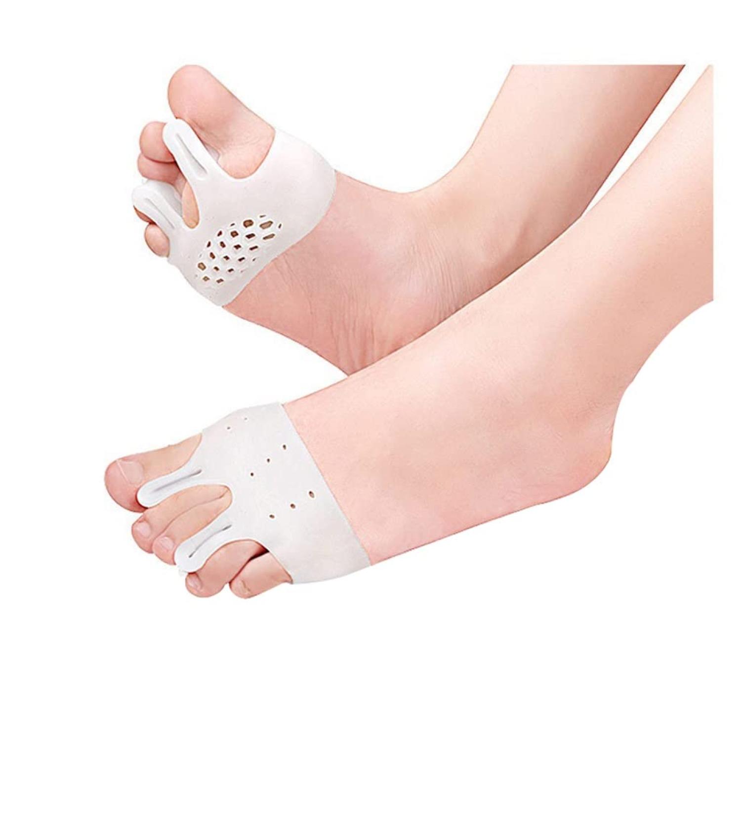 Deaver Silicone Forefoot Pads Comfortable Honeycomb Gel Toe Spreaders for Breathability & Relief | Soft Midfoot Pads (White 1 Pair) - Worldwide Shipping - Buy Online on GoSupps.com