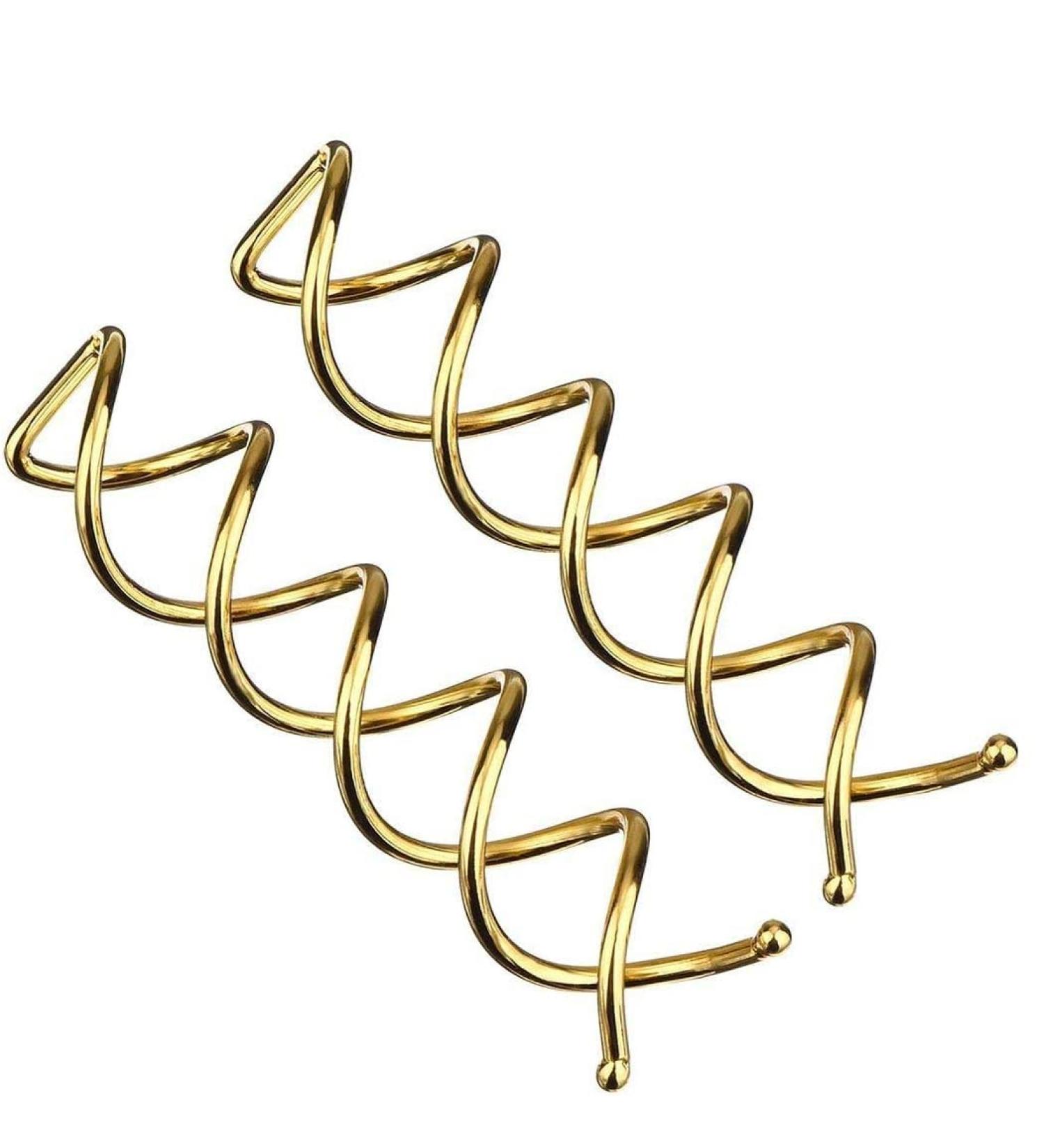 Voarge 20 Spiral Hair Pins - Gold Twist Hair Clips & Rounded Barrettes for Stylish Hair Styling - Buy Online on GoSupps.com