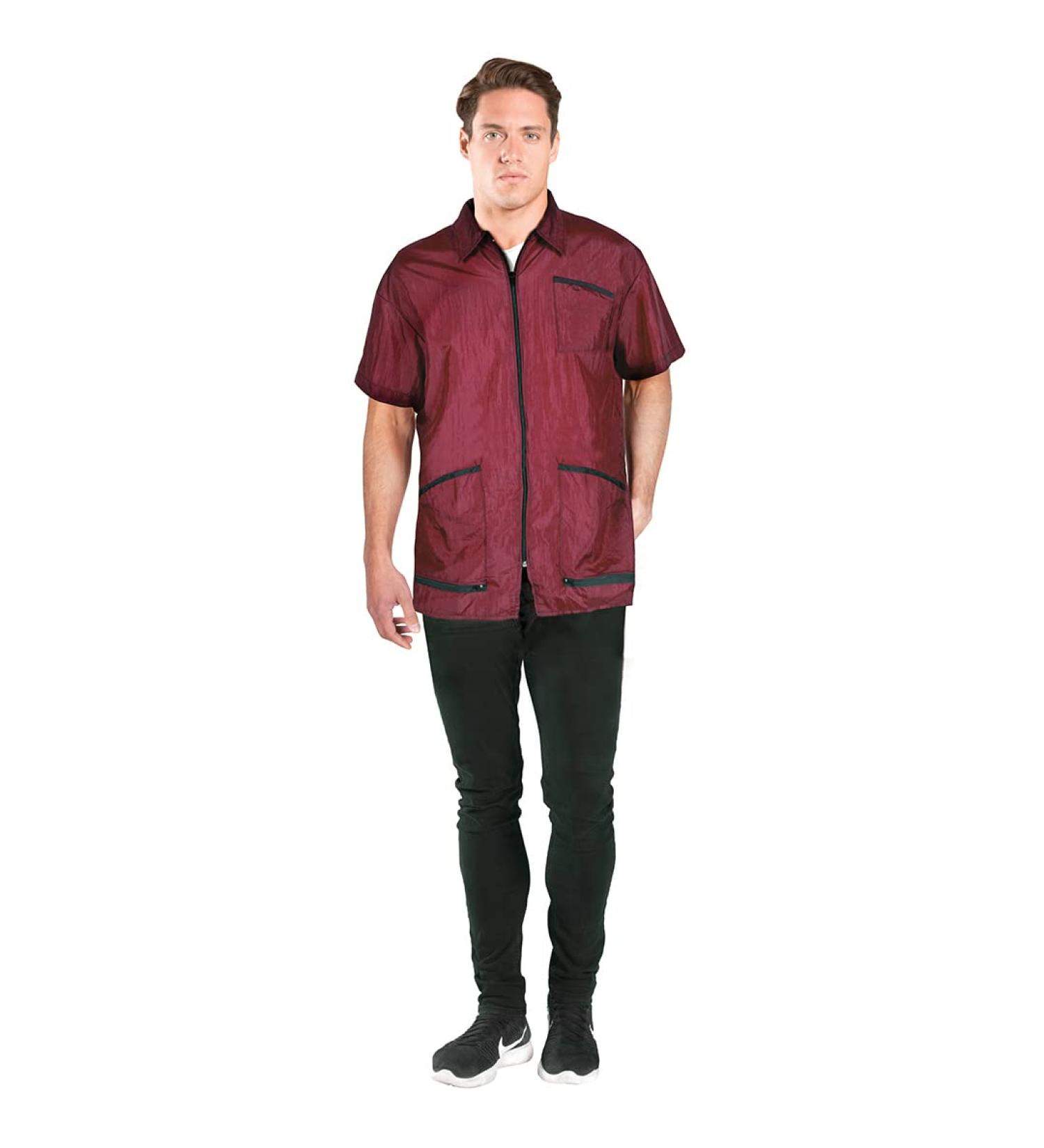 Buy Betty Dain Premier Barber Jacket XL - Burgundy | International Shipping Available - Buy Online on GoSupps.com