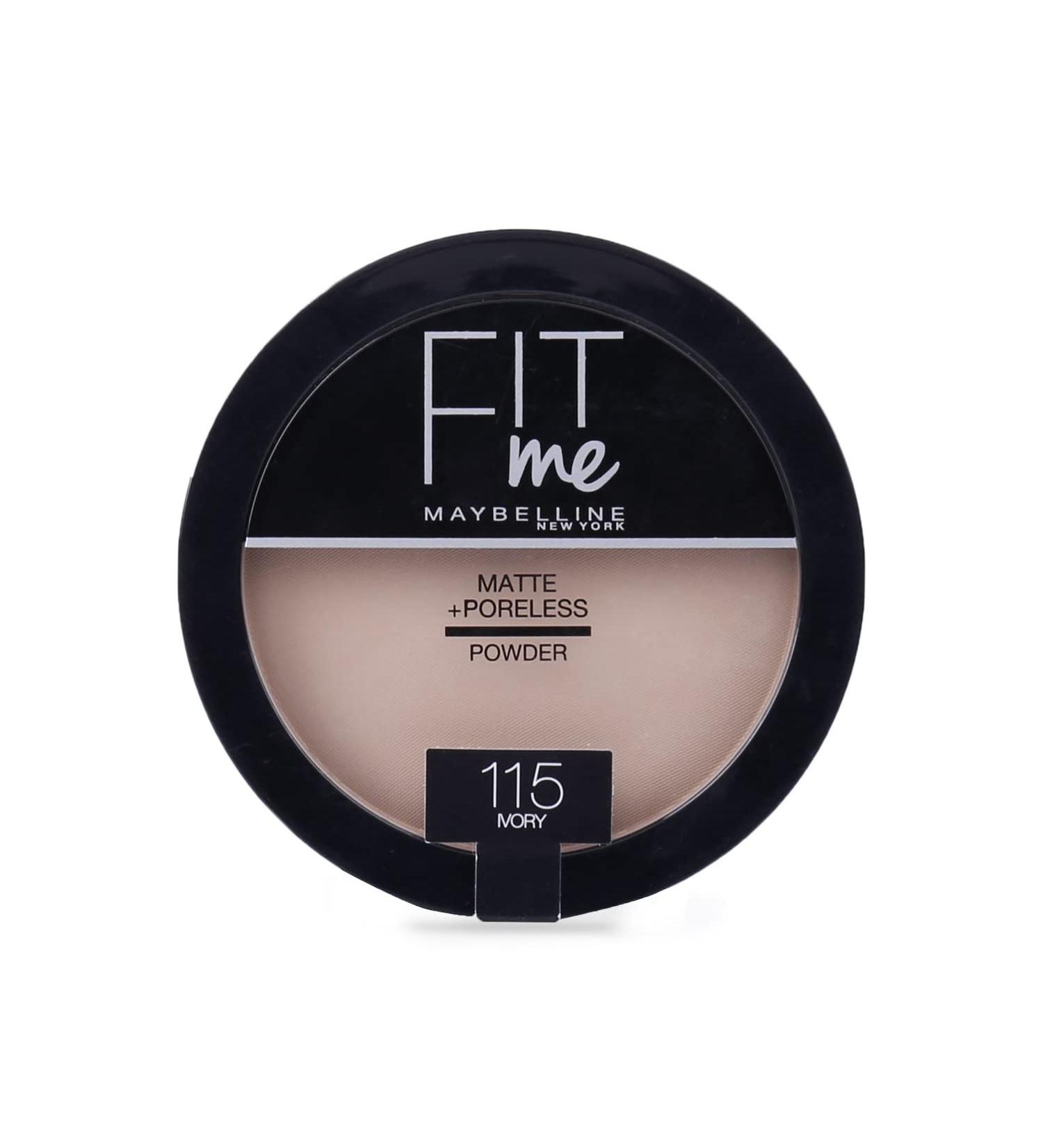 Maybelline Fit Me Matte Poreless Powder Compact 14g - 115 Ivory - Buy Online on GoSupps.com