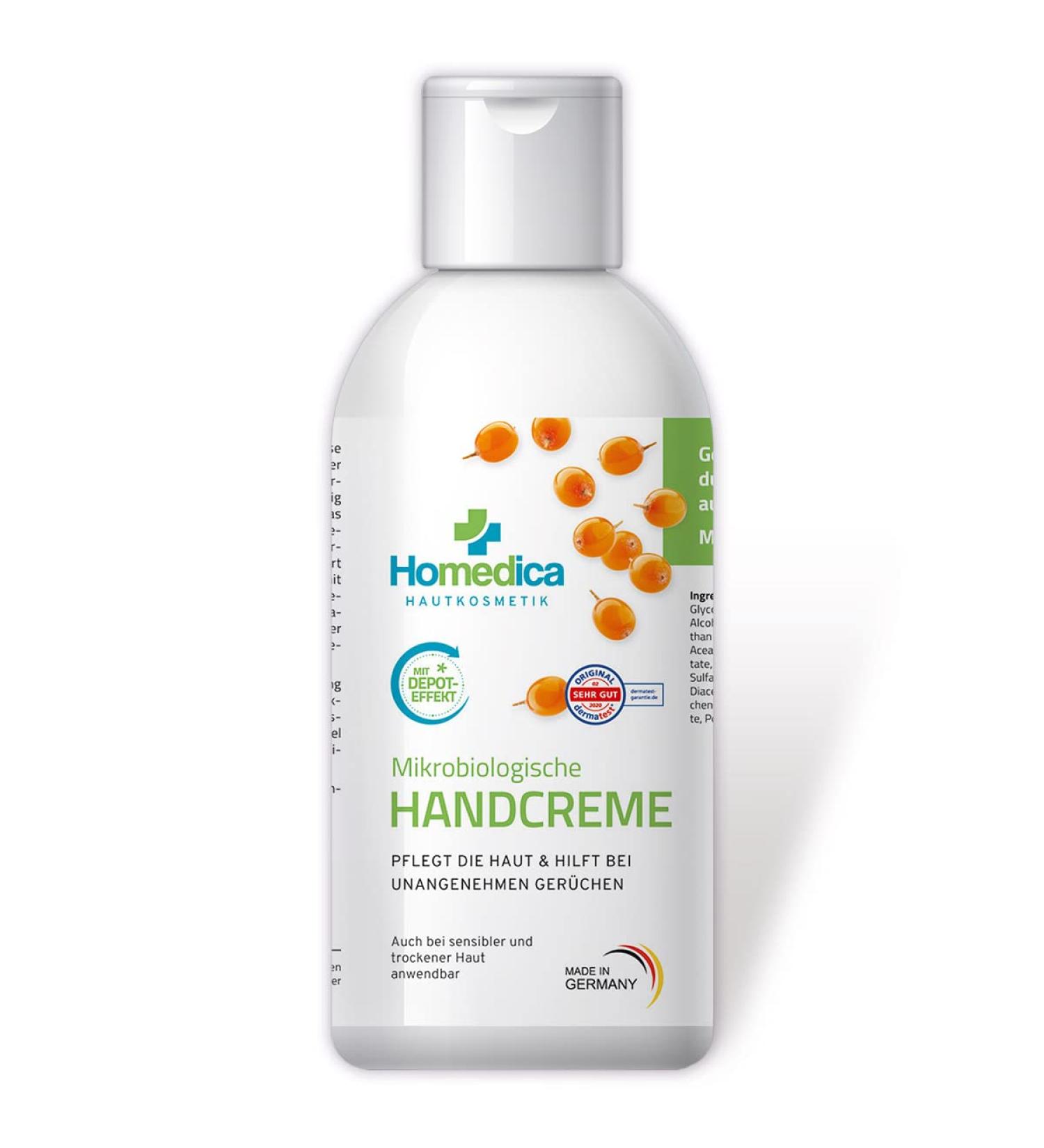 Homedica Hand Cream 150ml - Microbiological Smell-Neutralizing Formula - Vegan Dermatologically Tested Made in Germany - Buy Internationally - Buy Online on GoSupps.com