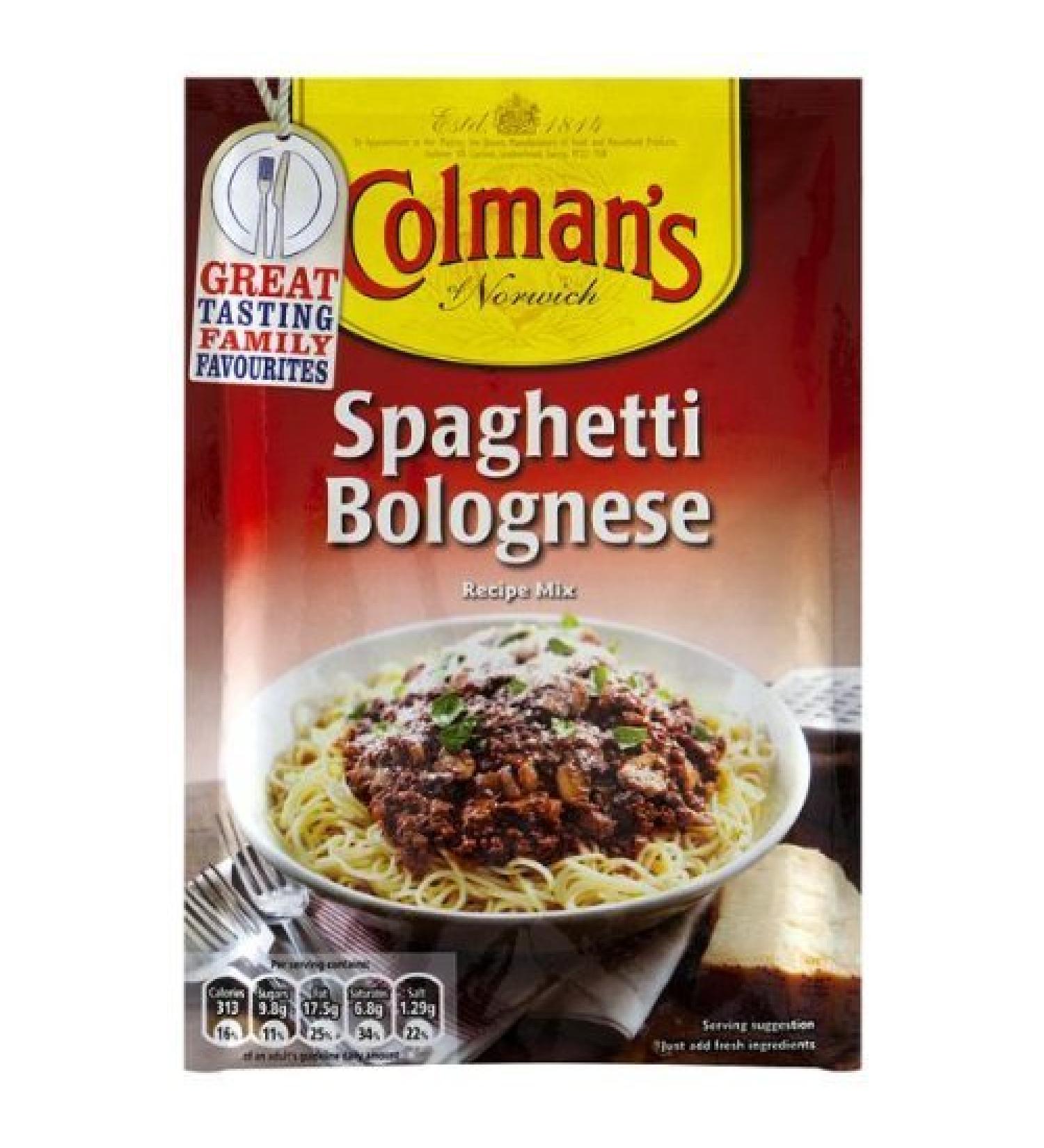 Colmans Spaghetti Bolognese Recipe Mix 12 x 44gm