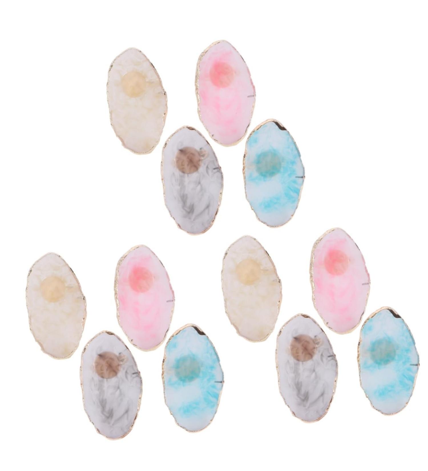 POPETPOP 12 Pcs Nail Polish Mixing Tray & Palette Rings - Assorted Colors for Makeup & Art | Ideal for Eyelash Extensions & Resin Mixing - Buy Online on GoSupps.com