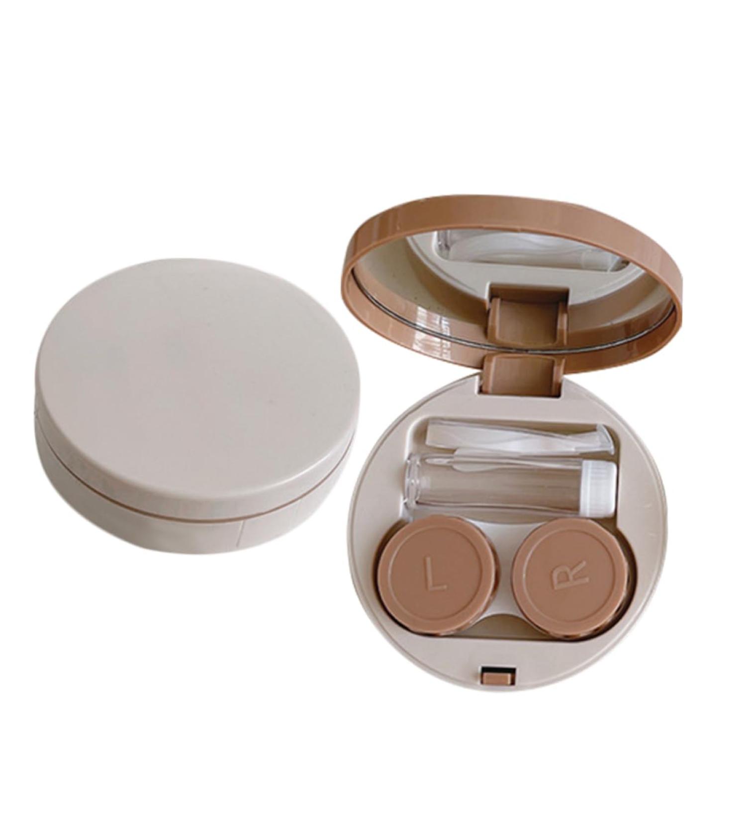 Healvian Lens Holder - 2 Sets Colorful Makeup Container | Miss Delicate ABS Round Lens Case - Perfect for Travel & Organization - Buy Online on GoSupps.com