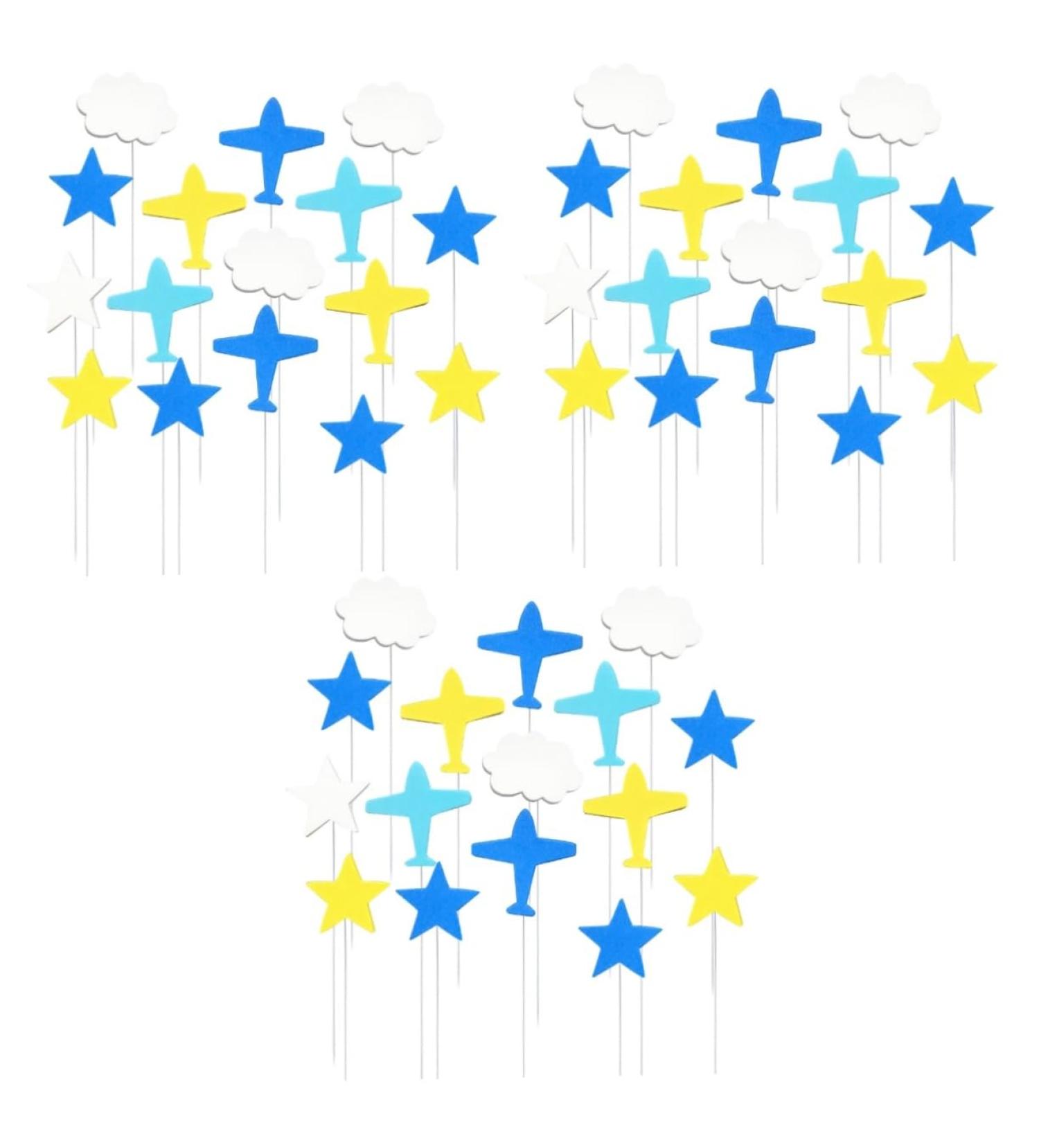 Alipis 48 Pcs Plane Cake Toppers Birthday Party Plane Cupcake Toppers Capacillos Para Cupcake Iron Wire Cake Picks Cupcake Party Picks Decor Cloud Cupcake Toppers Baby Dessert Airplane - Buy Online on GoSupps.com