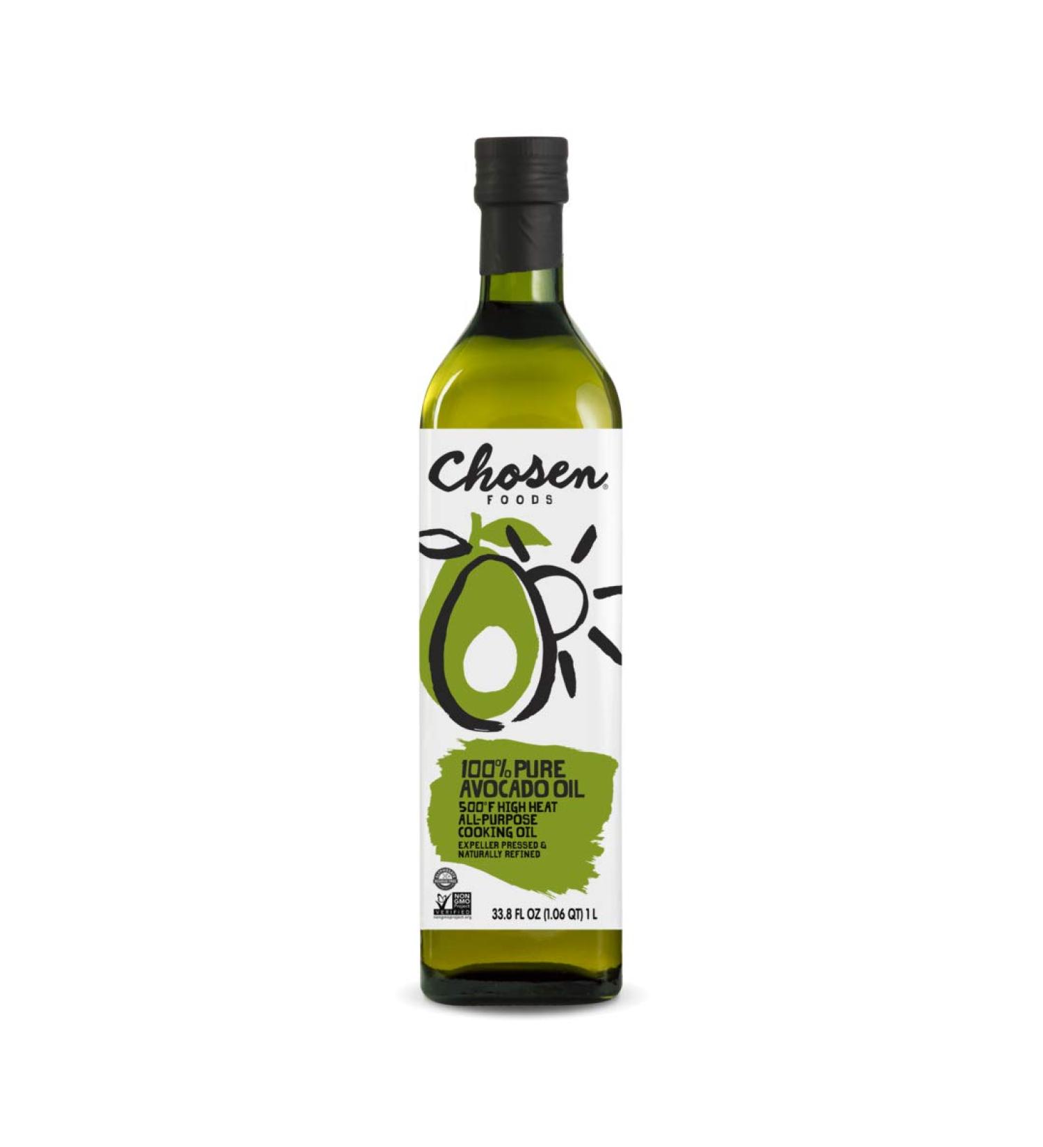 Chosen Foods 100% Pure Avocado Oil 1 L (2 Pack) Non-GMO - Ideal for High-Heat Cooking, Frying, Baking, and More - Buy Online on GoSupps.com