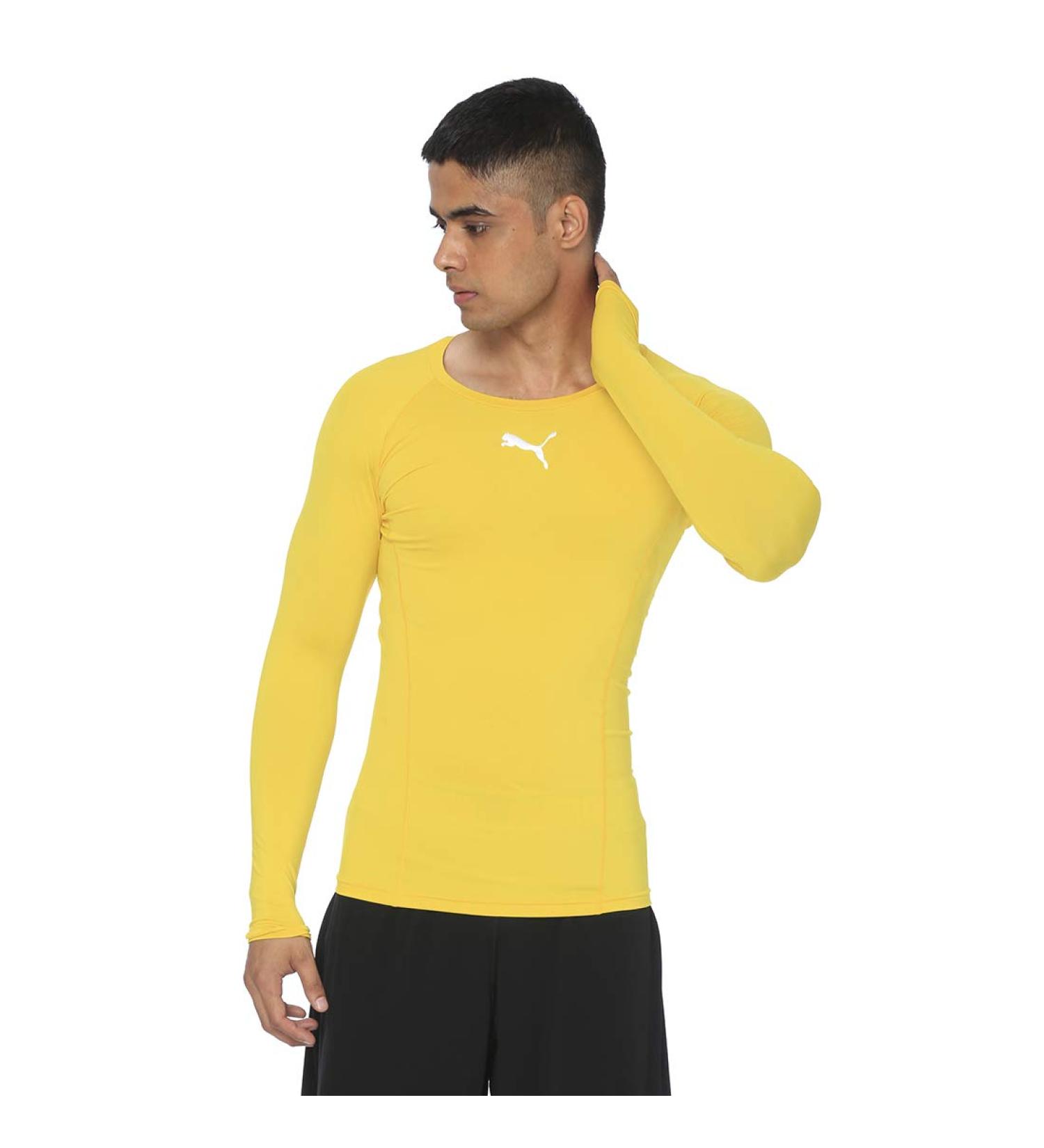 PUMA Men s LIGA Baselayer Tee LS Shirt M - Cyber Yellow | Shop Internationally! - Buy Online on GoSupps.com